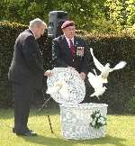 Releasing the doves of peace in Central Park. Picture: ROBERT CANNIS