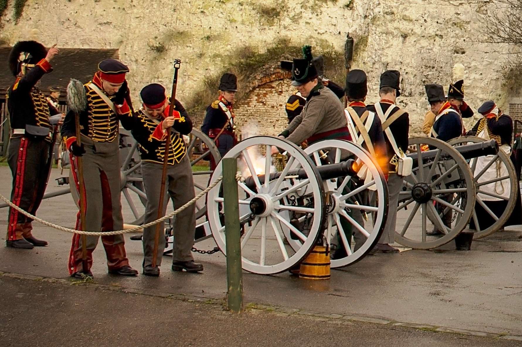 The filming at Fort Amherst. Picture: Colin Davis