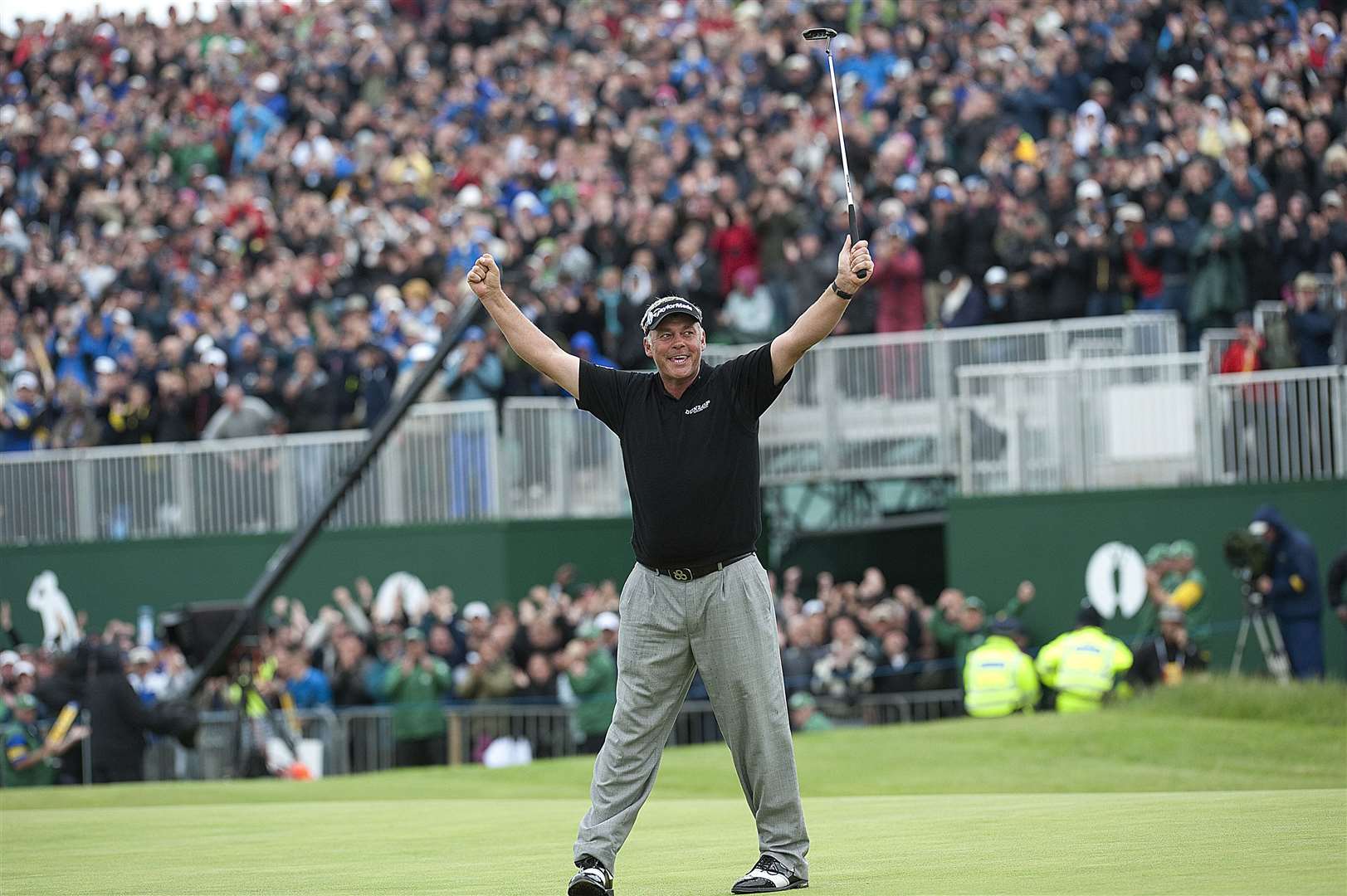 Darren Clarke wins The Open at Royal St George's in 2011, watched by a packed gallery. Picture: Barry Goodwin