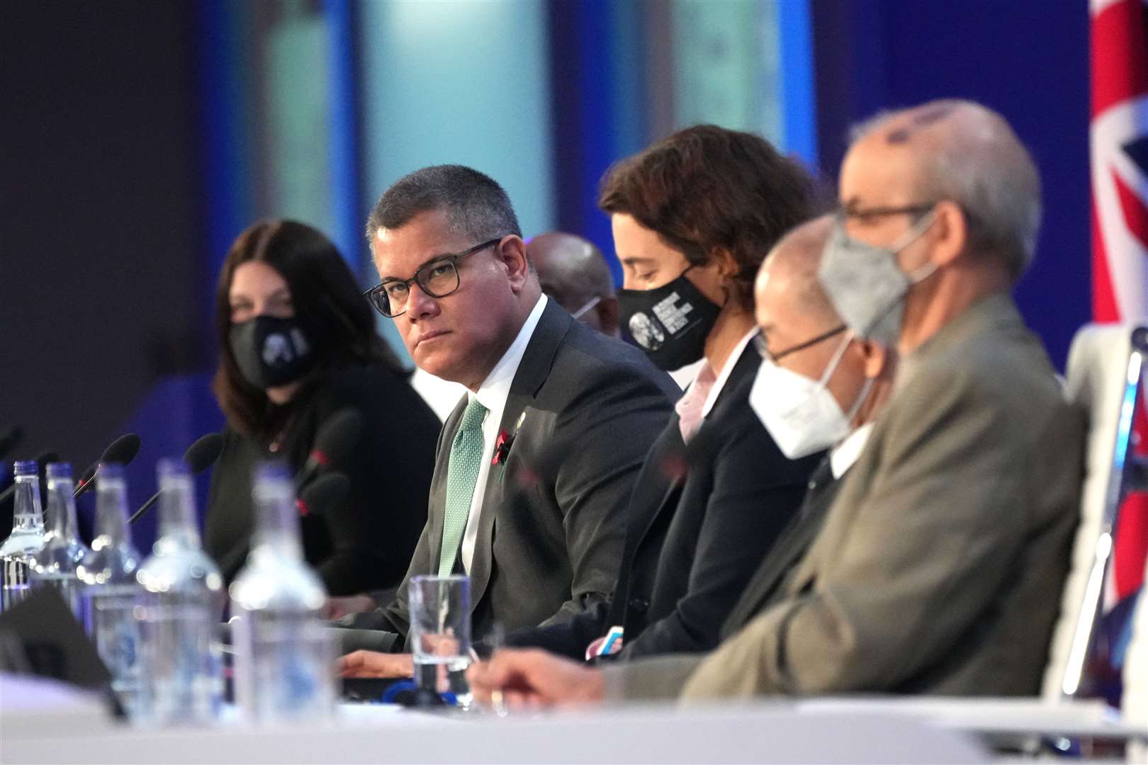 The president for Cop26, Alok Sharma, attends the opening ceremony at the Scottish Event Campus in Glasgow (Christopher Furlong/PA)