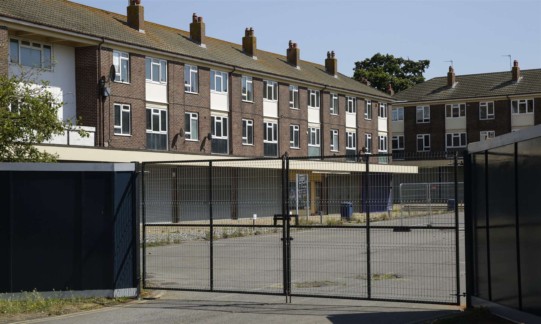 The flats in Wallis Avenue before they were demolished. Picture: Martin Apps