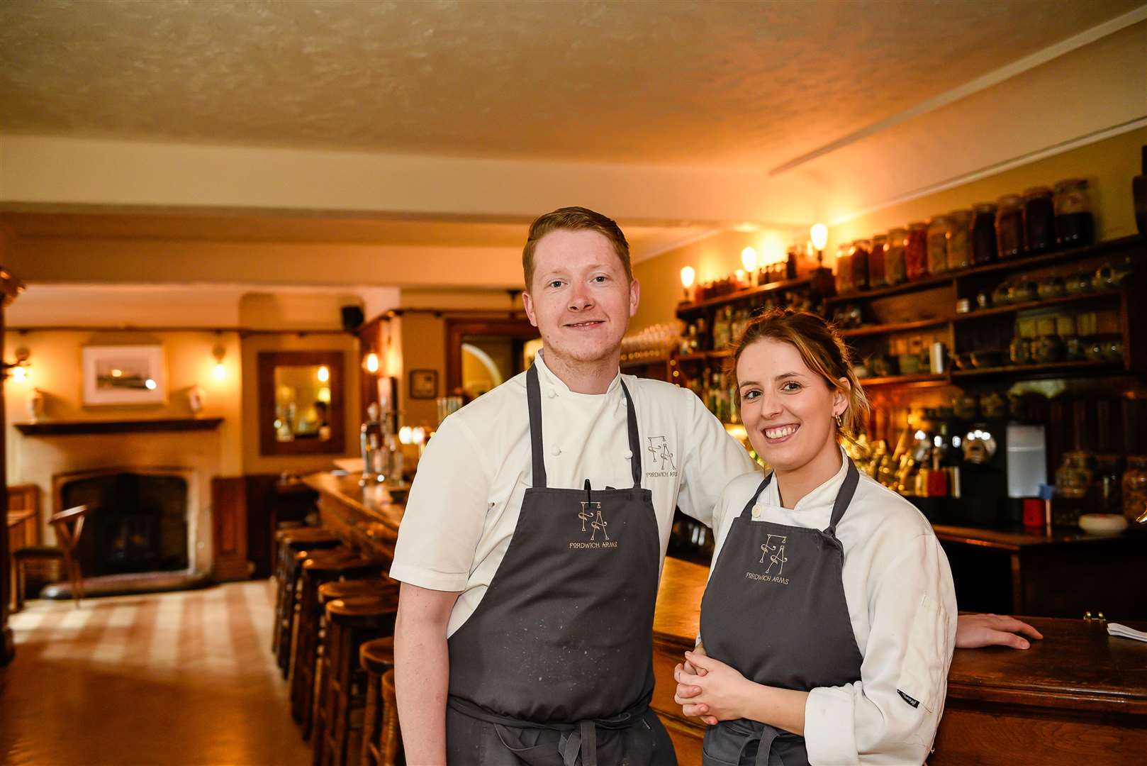 Daniel and Natasha Smith inside the Fordwich Arms Picture: Alan Langley