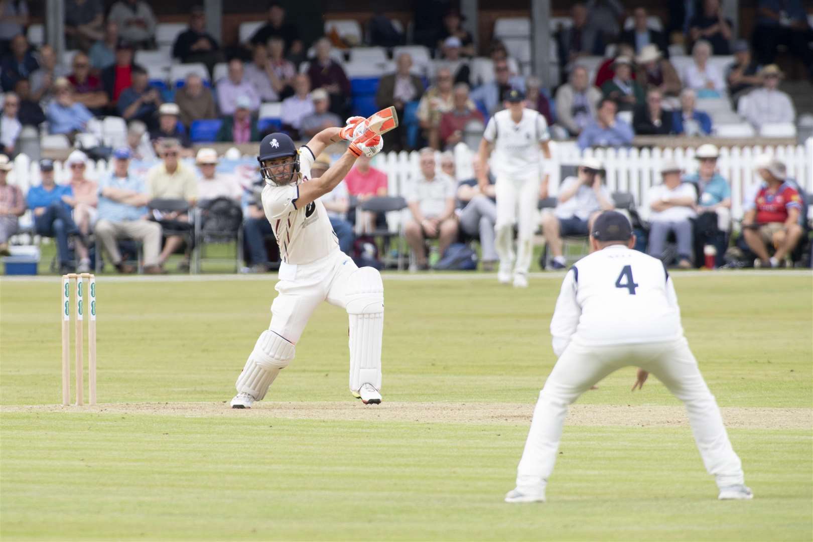 Heino Kuhn batting at The Nevill Ground, Tunbridge Wells. Picture: Andy Payton.