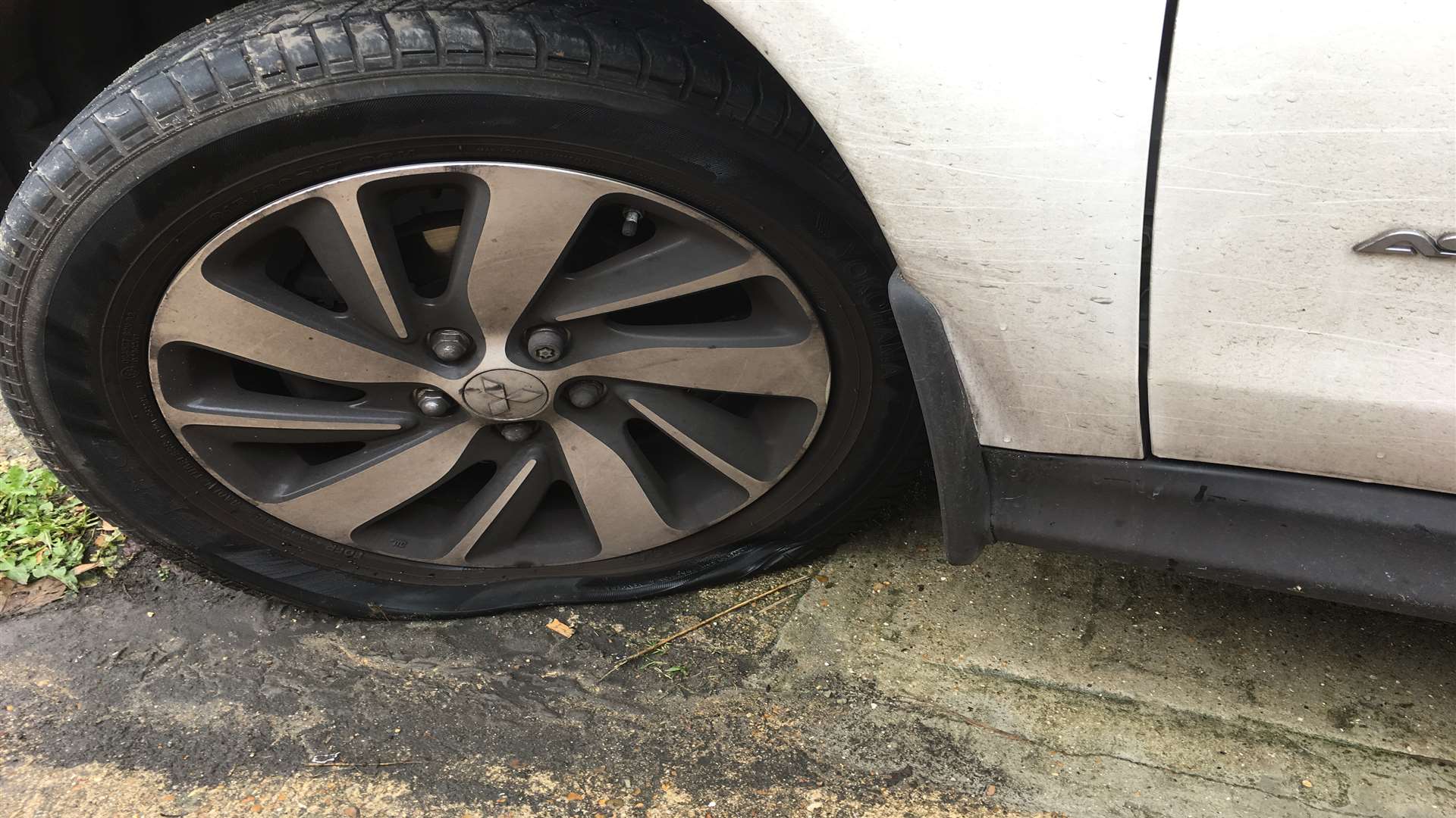 Cars have had their tyres slashed