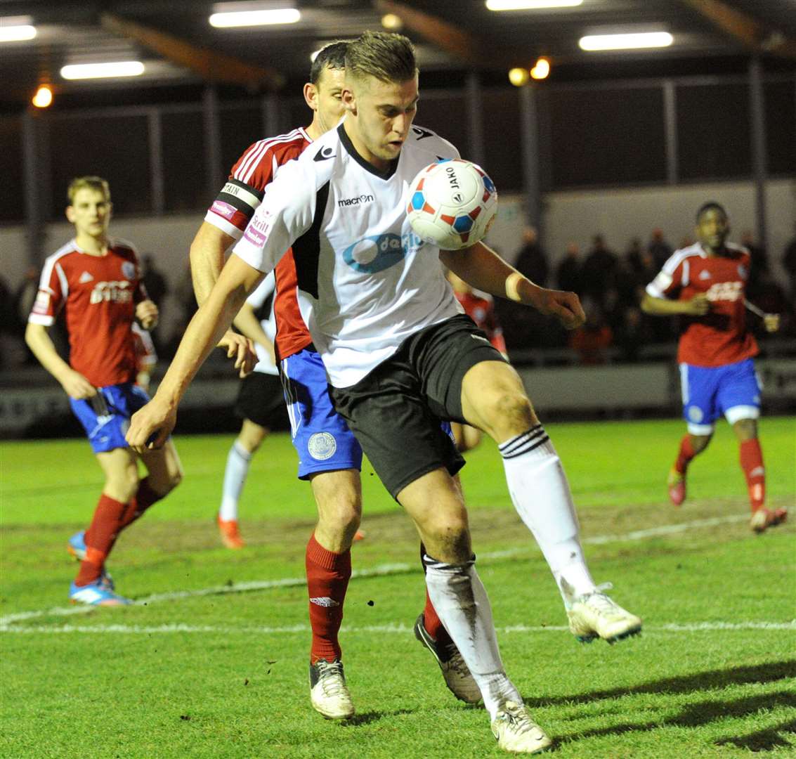 Striker Alex Wall has now had three spells at Dartford. Picture: Simon Hildrew