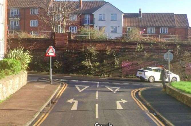 The woman reported being approached on Harbour Way, near the junction with Tram Road. Photo: Google Street View