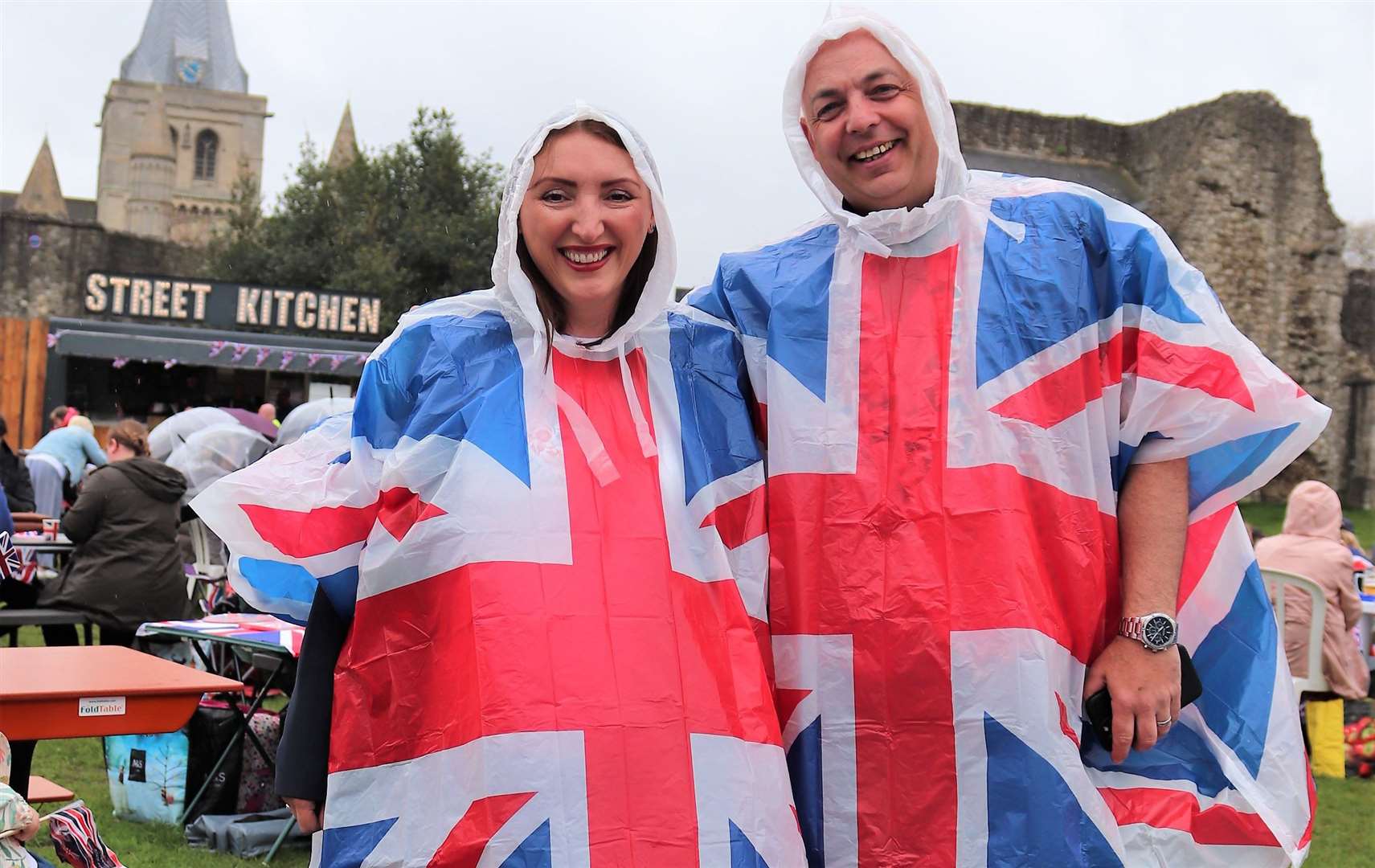 There was Union Jack rain macks. Picture: Rachel Evans