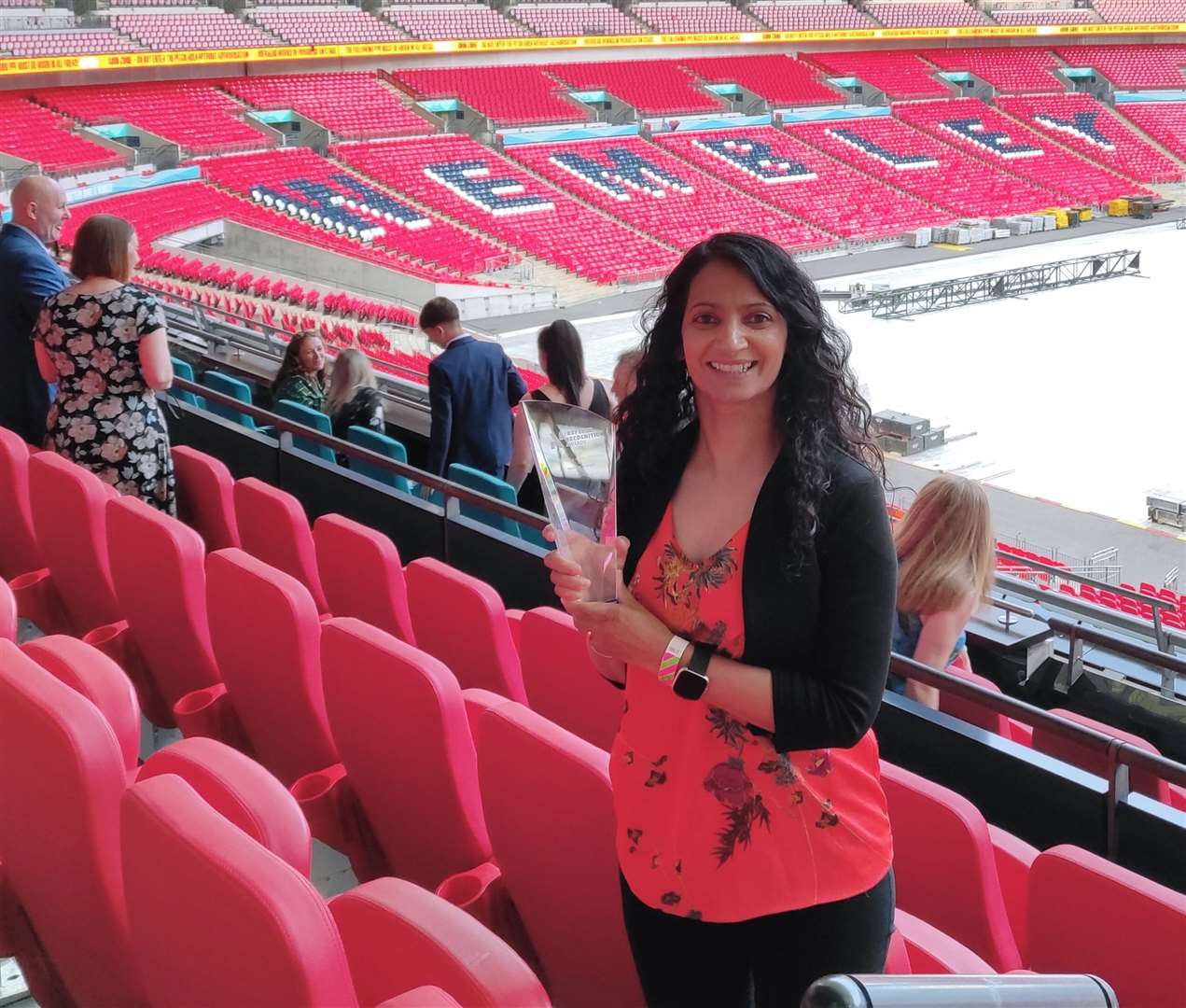 Rashpal was given the award at Wembley Stadium