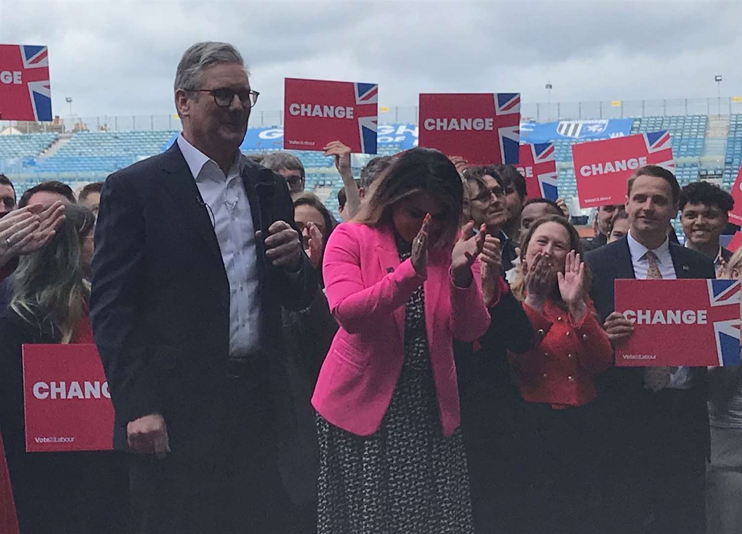 Sir Keir Starmer launched Labour’s election campaign at Gillingham FC’s Priestfield Stadium