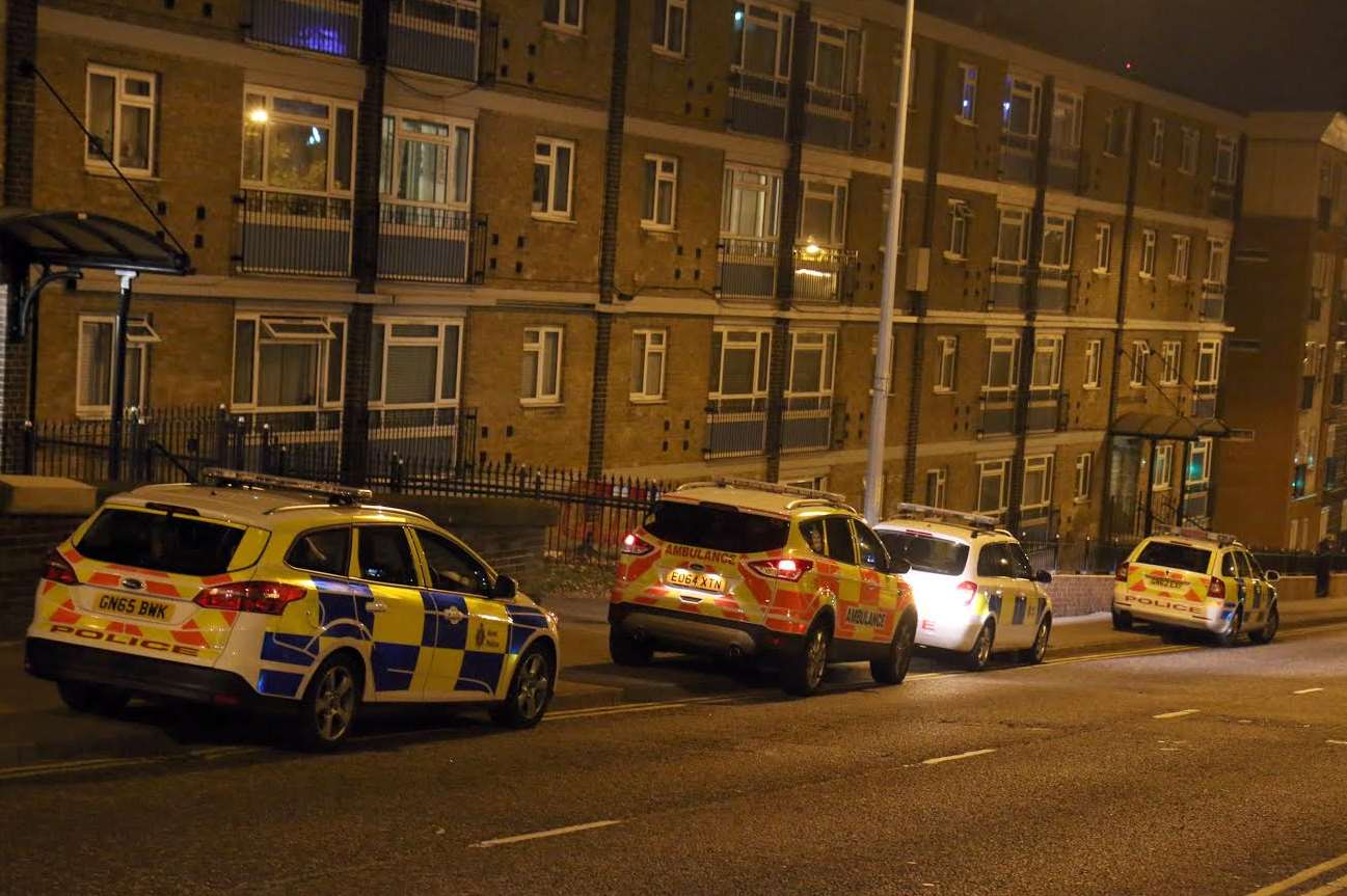 Police and paramedics were called to New Road in Chatham, picture Keith Thompson