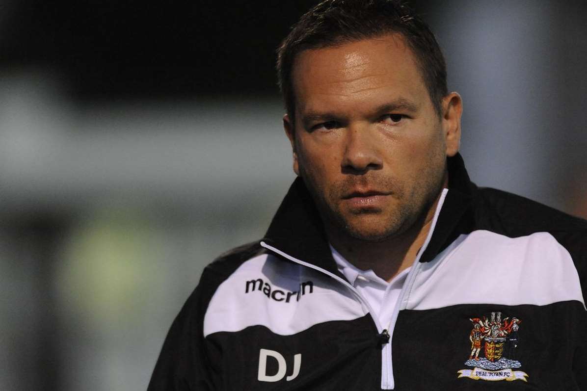 Deal Town caretaker boss Dave Johncock and his side face a tough test at Phoenix Sports on Saturday. Picture: Tony Flashman