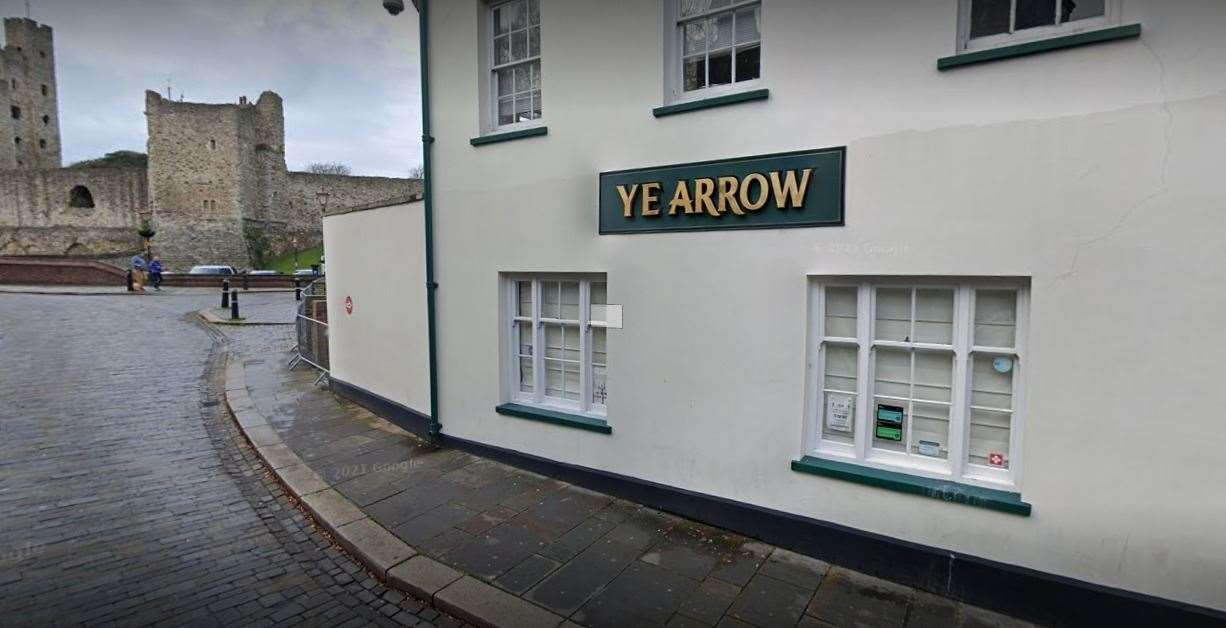 Ye Arrow in Rochester sits just beneath the town's castle and cathedral. Picture: Google Maps