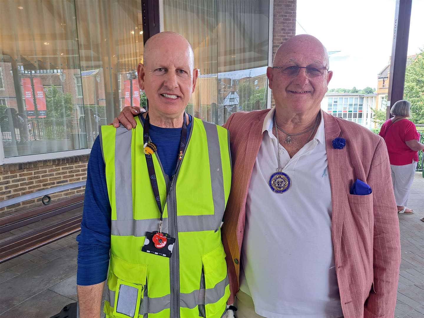 Maidstone River Festival: Festival chairman Dave Naghi with the deputy mayor of Maidstone, Cllr Martin Round