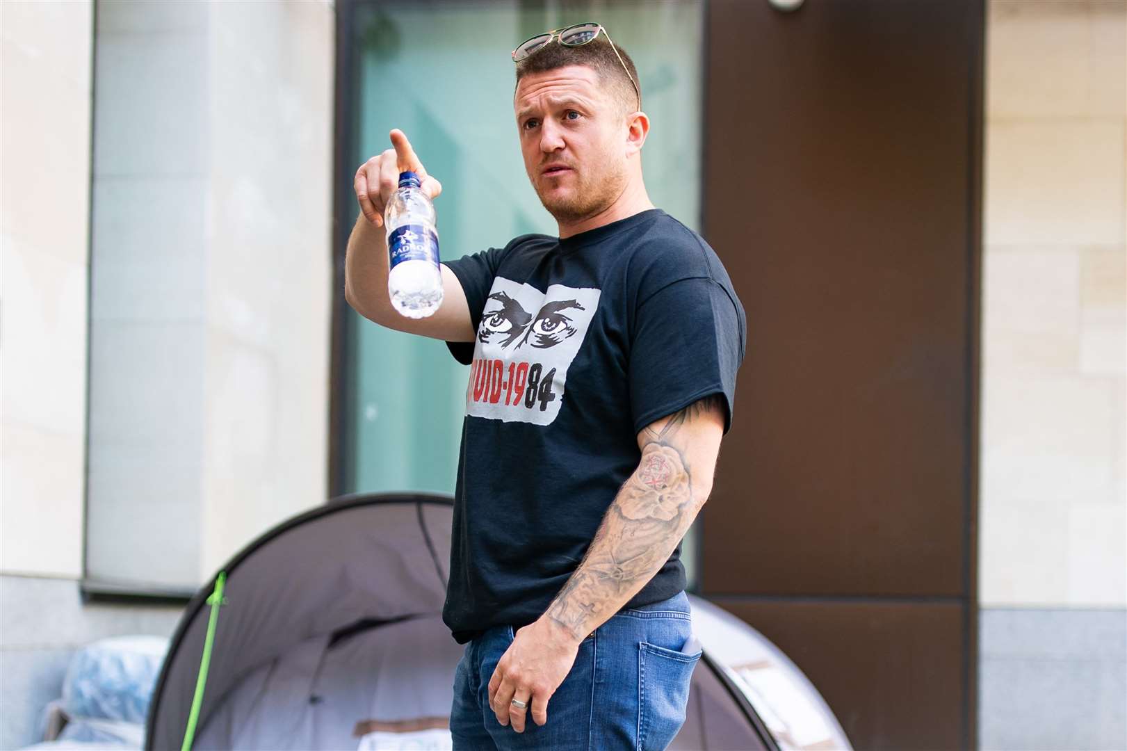 Tommy Robinson arrives at Westminster Magistrates’ Court (Aaron Chown/PA)