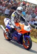 South Thanet MP Dr Stephen Ladyman is behind the shades and helmet at the Thundersprint motorcycle event in Northwich, Cheshire.