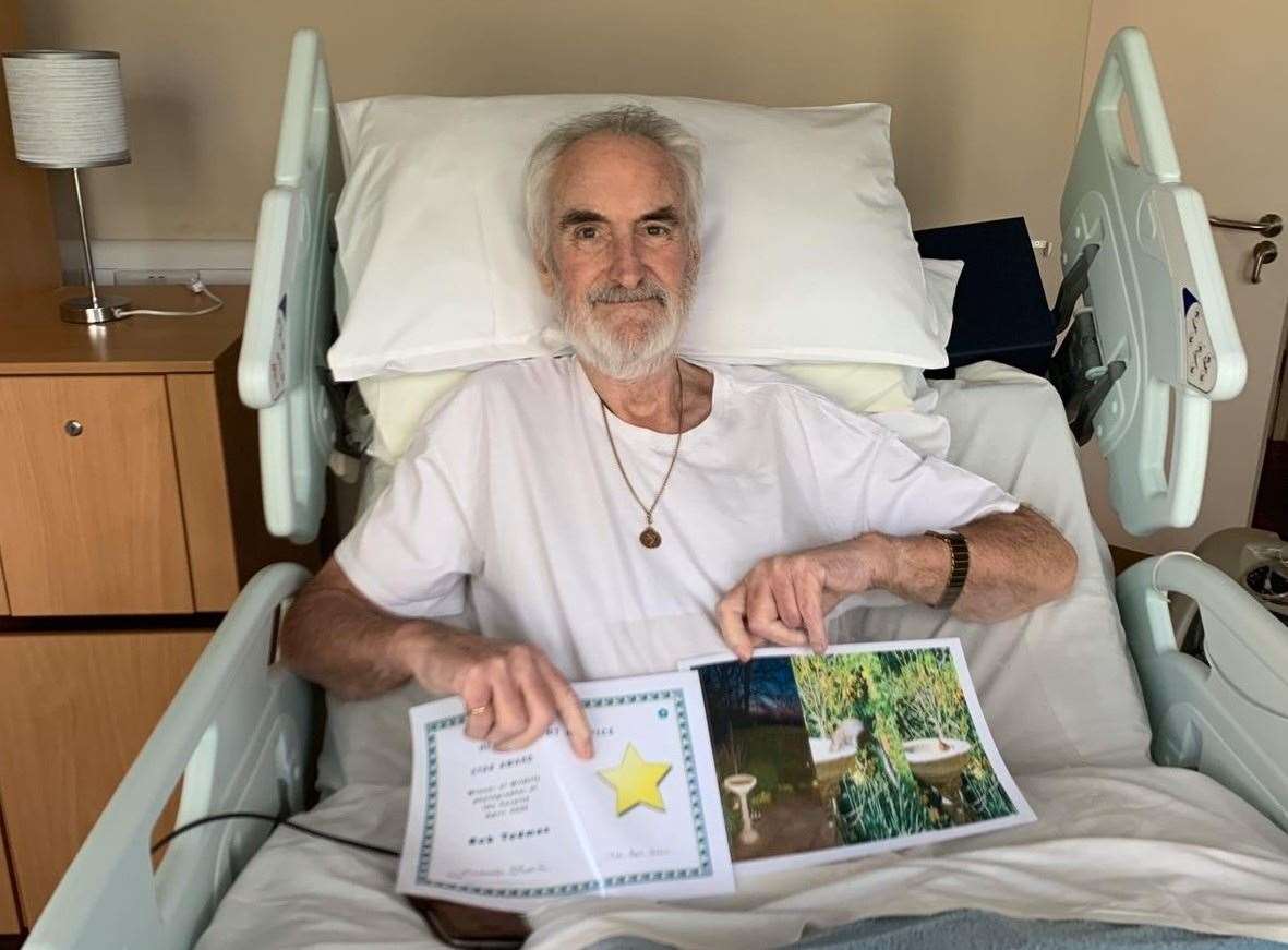 Robert Todman, a retired photographer took a picture of the hospice garden to send to his family at home