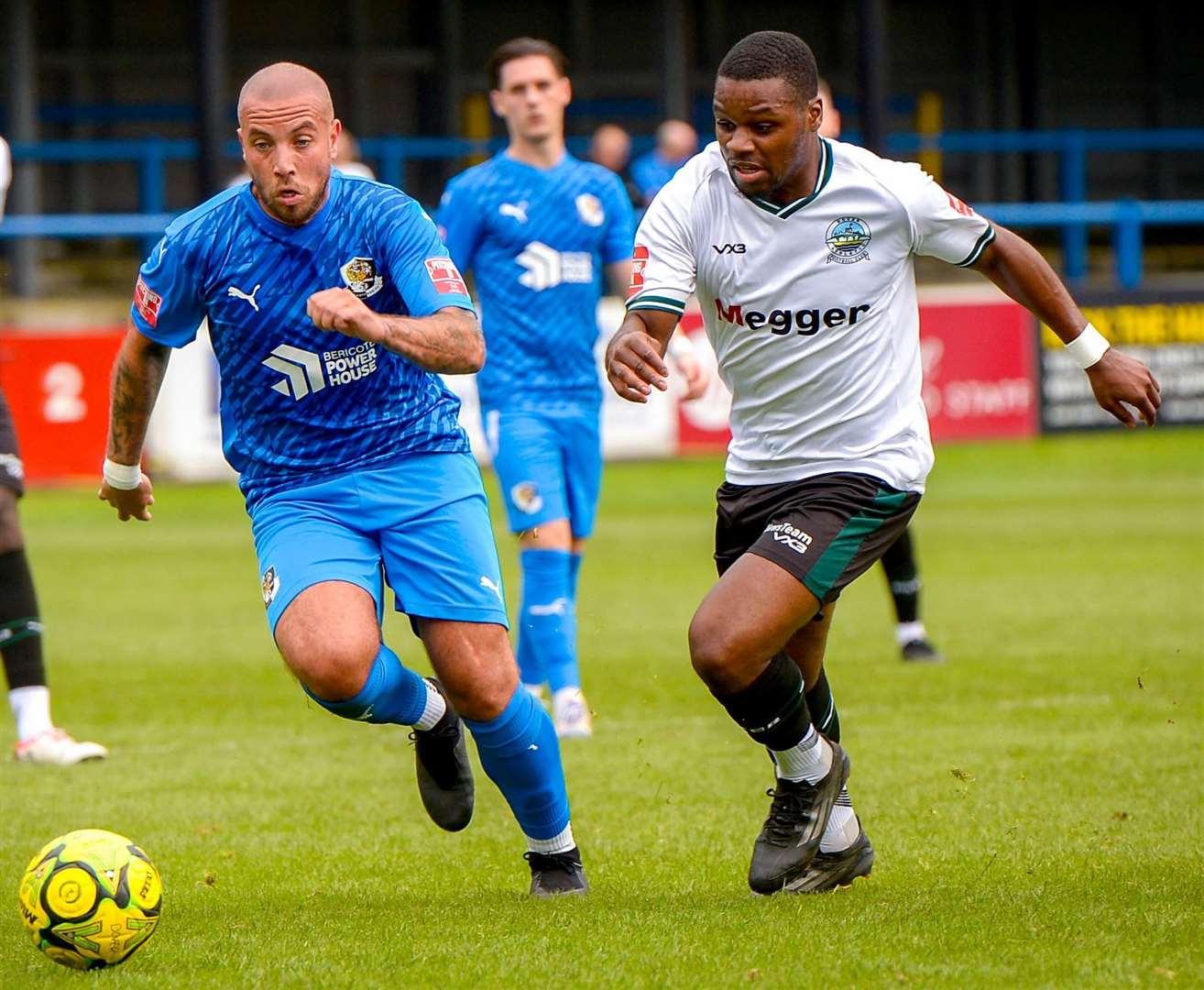 Samir Carruthers - made his first competitive Dartford start since his summer return against Leatherhead. Picture: Stuart Watson