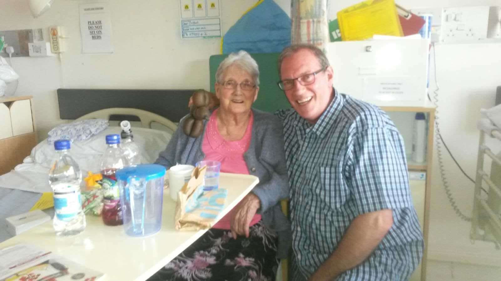 Retired police officer Allan Clifford, from Herne Bay, with his mother Ethel before she died in 2017