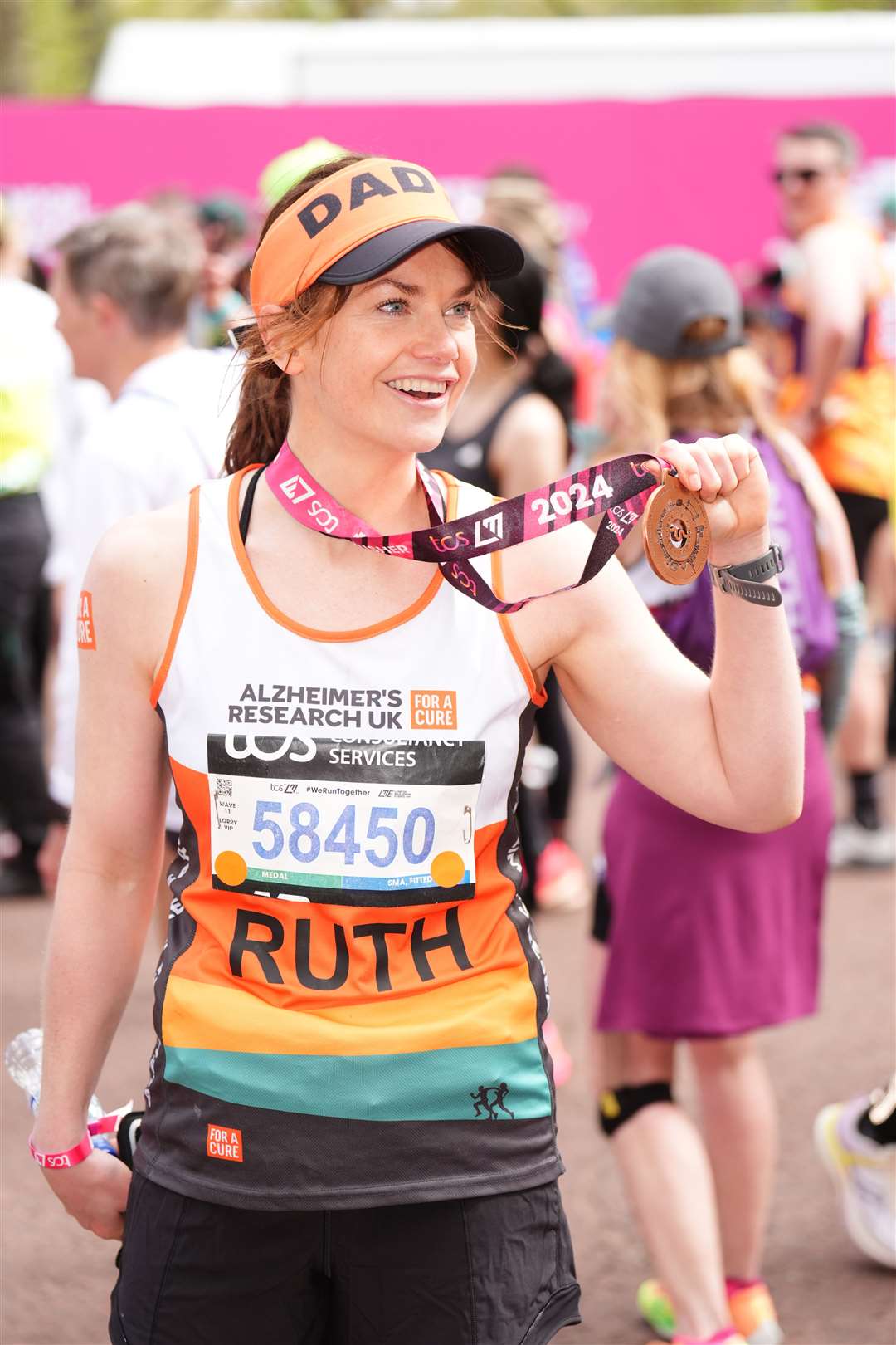 Actress Ruth Wilson after finishing the London Marathon (John Walton/PA)