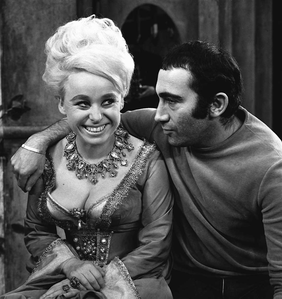 With composer Lionel Bart during dress rehearsals for Twang! in 1965 (PA)