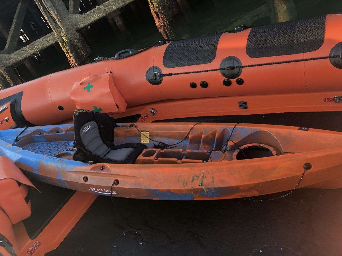 The sea kayak was spotted drifting off Fishbourne on the Isle of Wight by a passing vessel (HM Coastguard/PA)