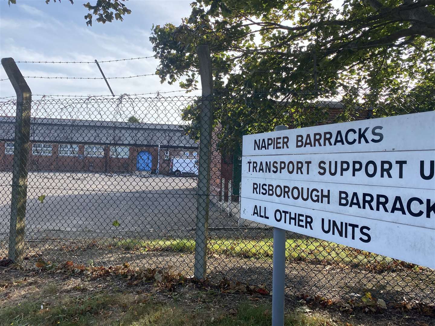 The Army base is due to house asylum seekers until next autumn
