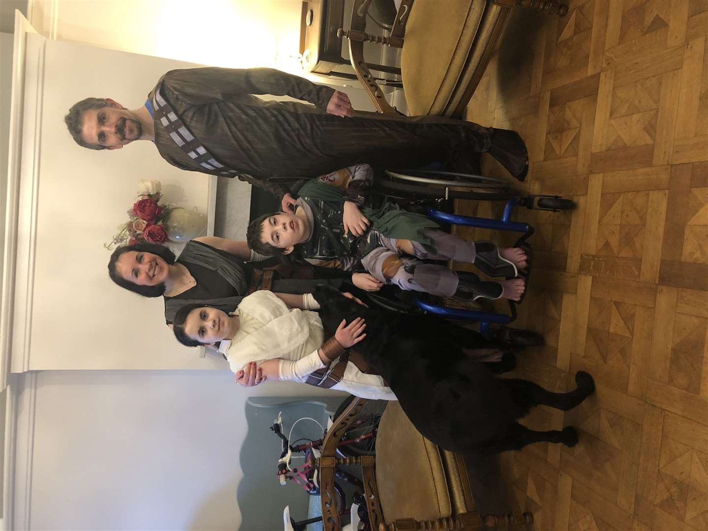 Oliver, a Star Wars fan, celebrating his 13th birthday with his family (Family handout/PA)