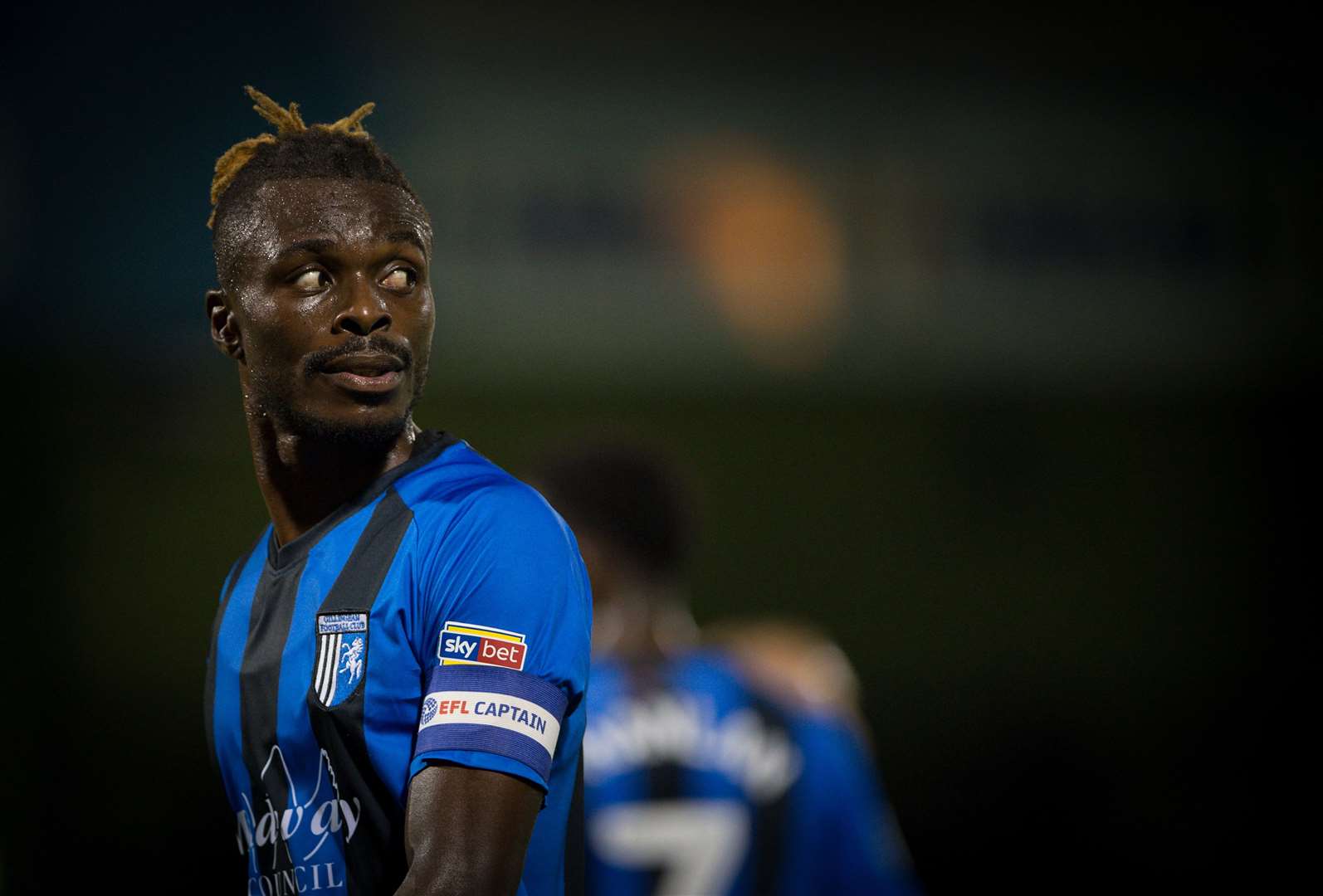 Defender Gabriel Zakuani finished the season on the sidelines Picture: Ady Kerry