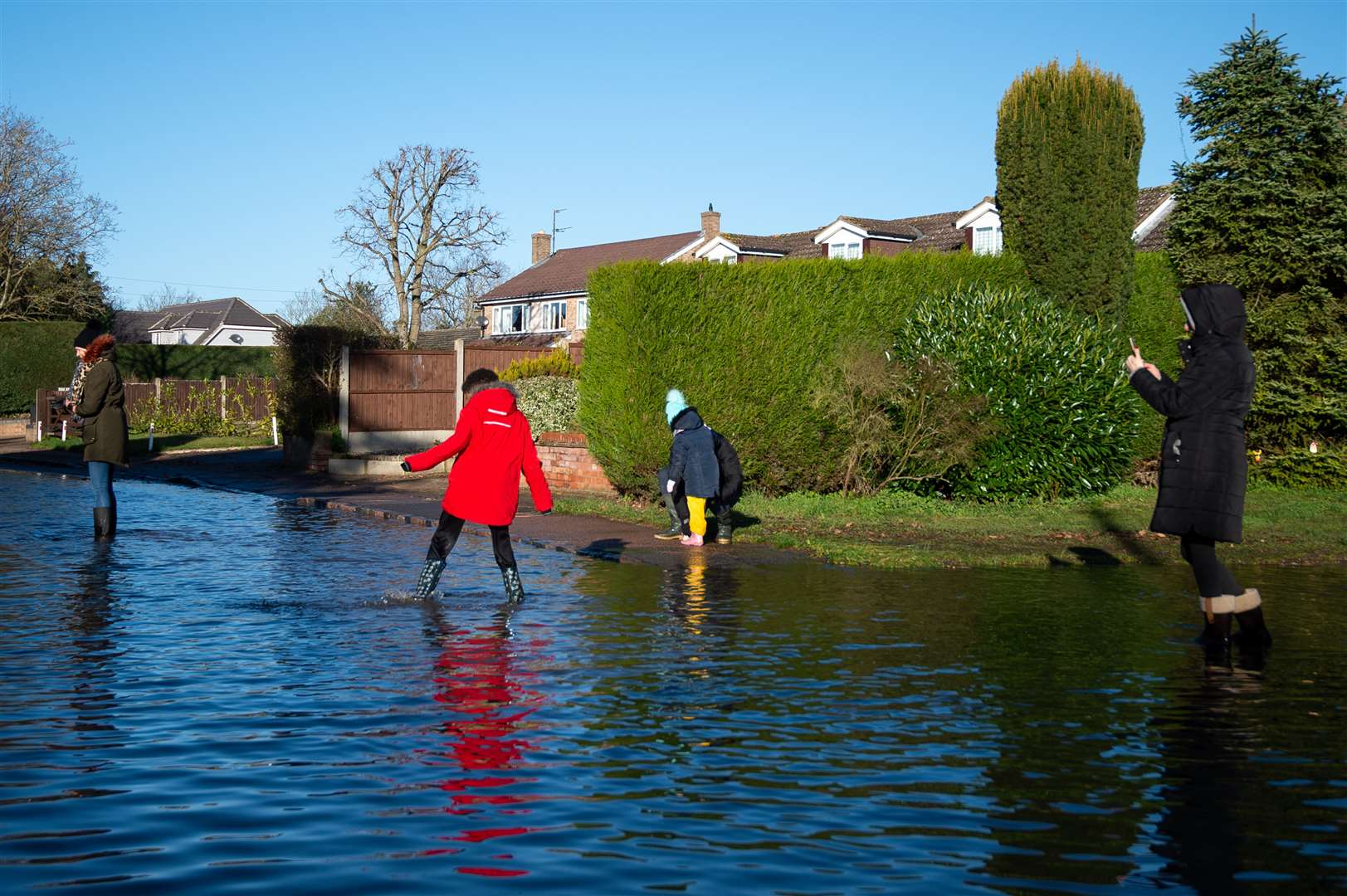 Two severe flood warnings indicating a potential threat to life were in place on Sunday morning (Joe Giddens/PA)