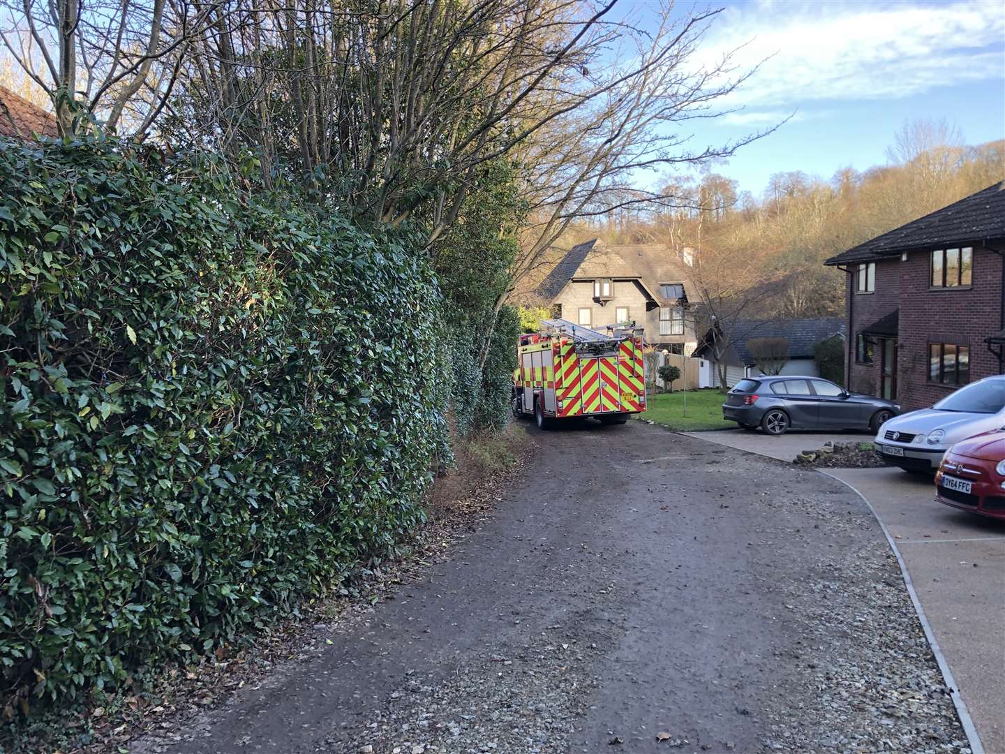 Fire crews were visiting the house this morning