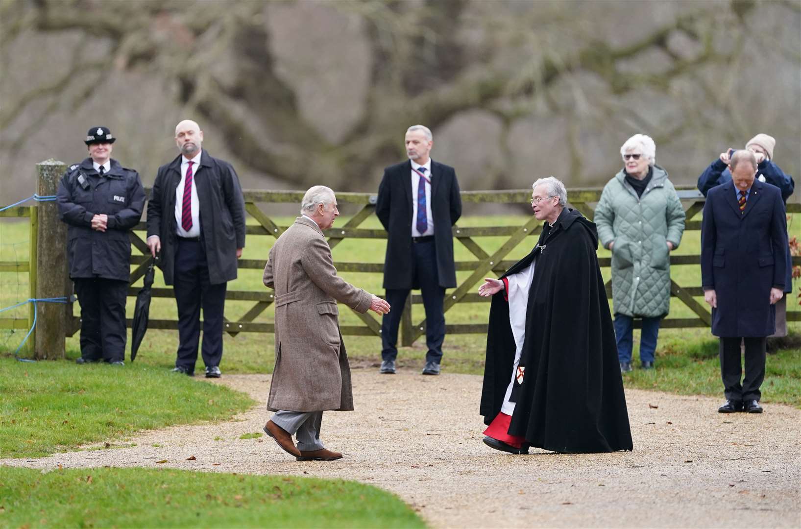 The King at Sandringham (Joe Giddens/PA)