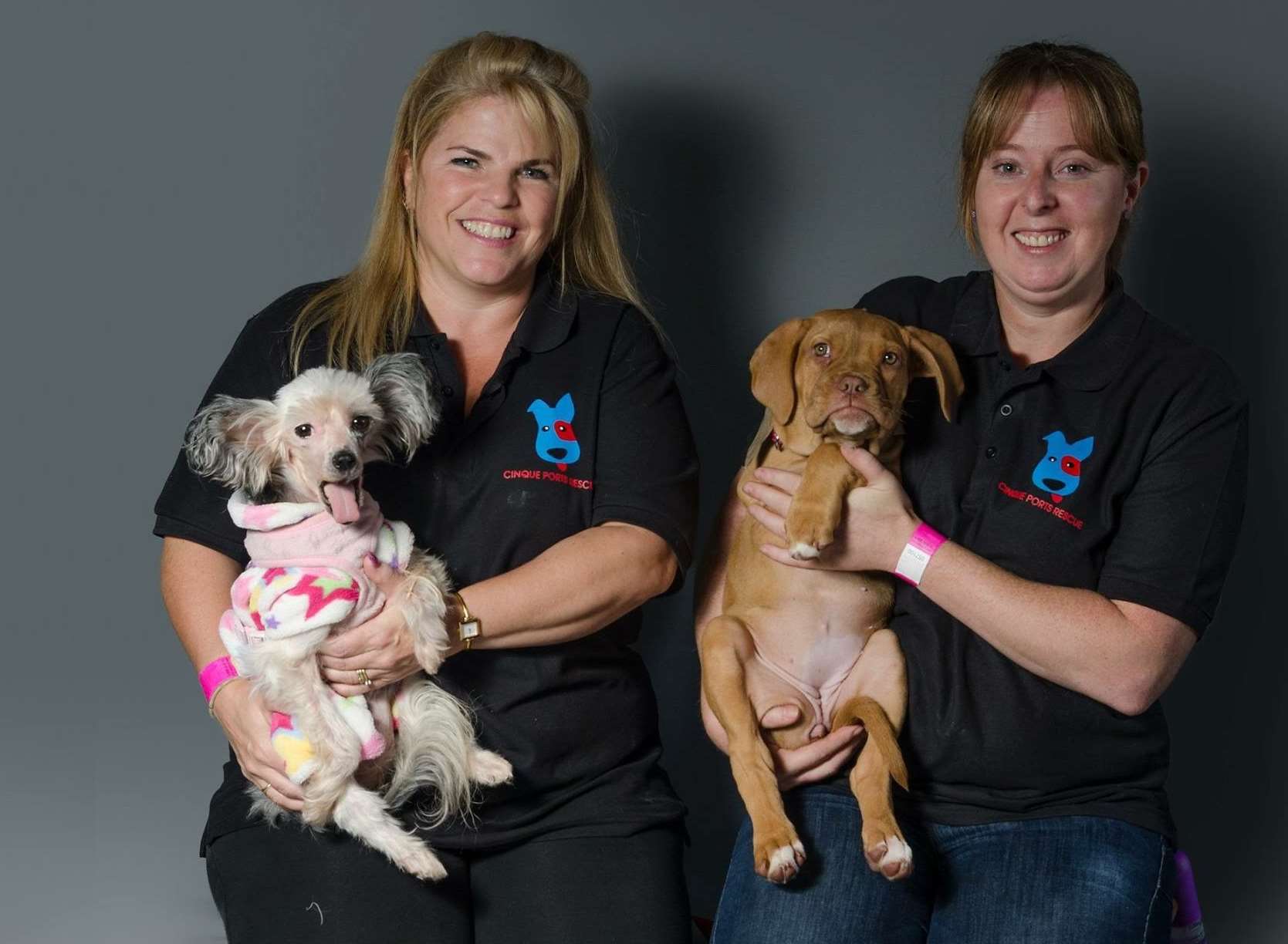 Eileen Mellis with Flobs and Kerri Eilertsen-Feeney with Winnie