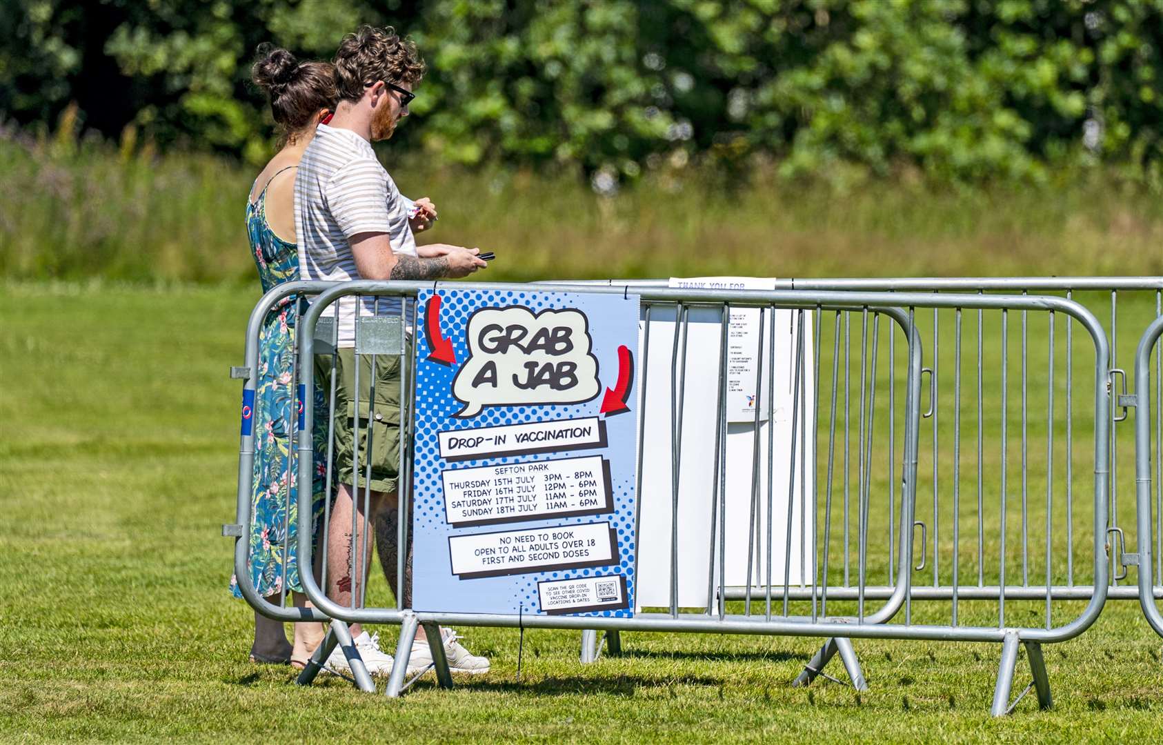 Several parks had pop-up vaccination clinics running (Peter Byrne/PA)