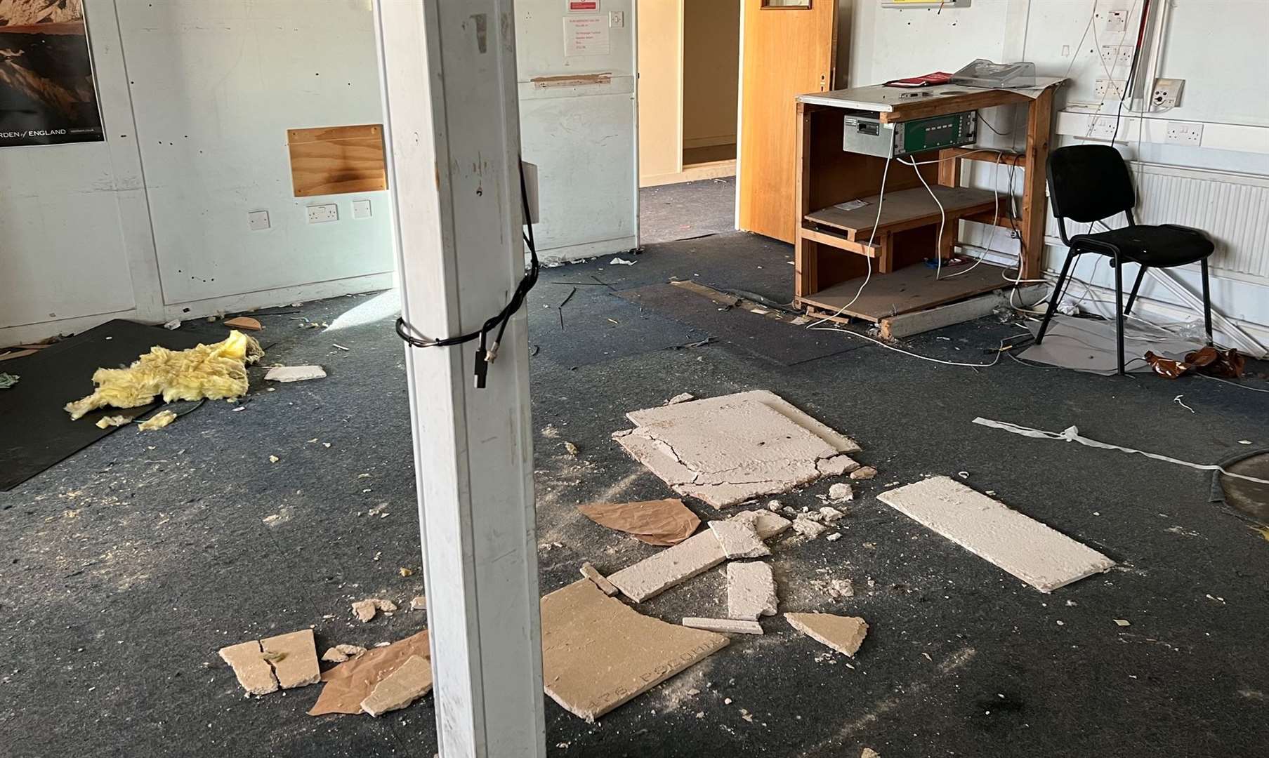 Many rooms at the airport are in a poor state of repair