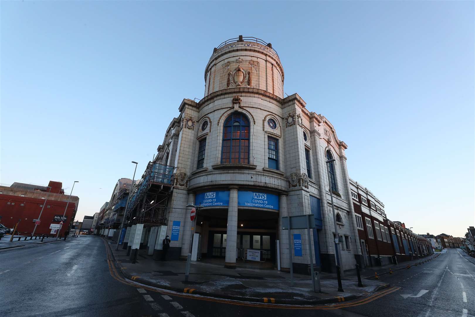 The famous Winter Gardens venue in Blackpool has been converted for use as a Covid-19 vaccination centre (Peter Byrne/PA)