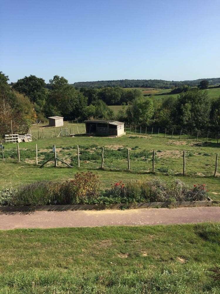 A view across the Aspens site in Cornford Lane, Pembury