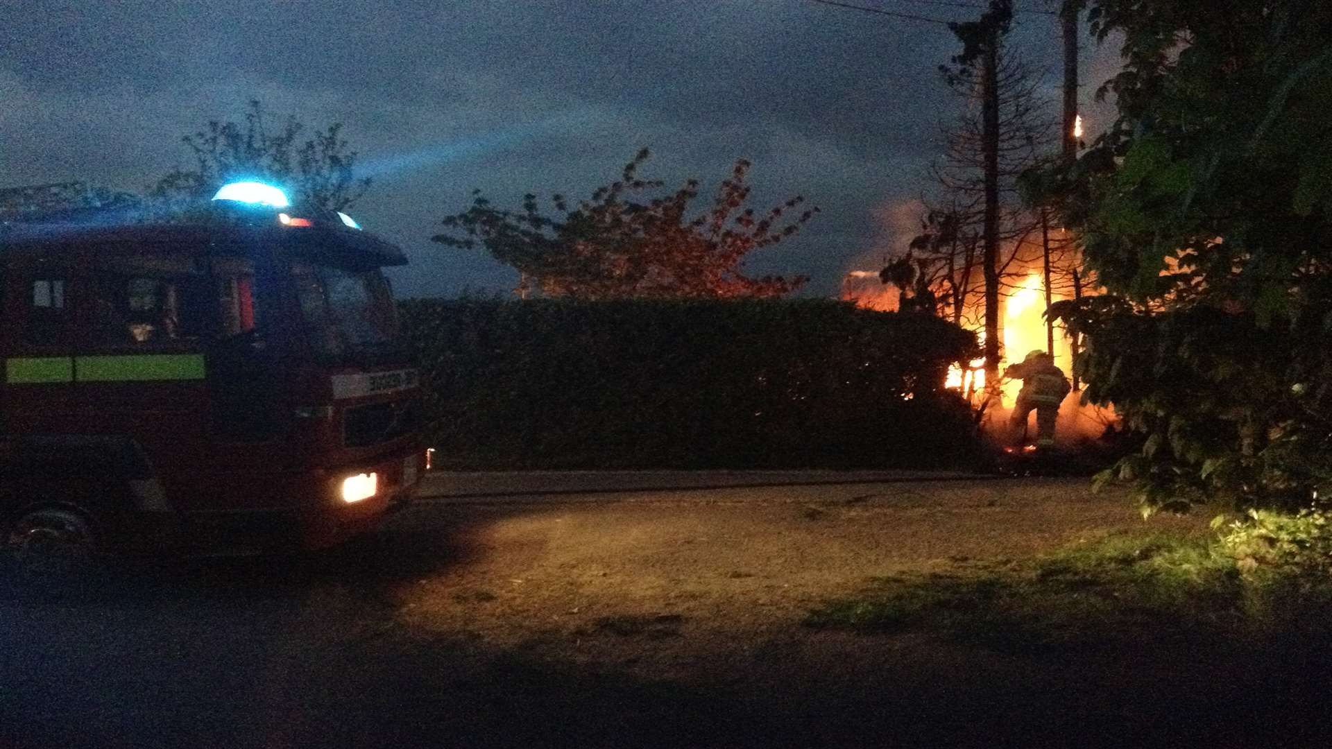 Crews were called at 8.13pm. Picture: David Monteath