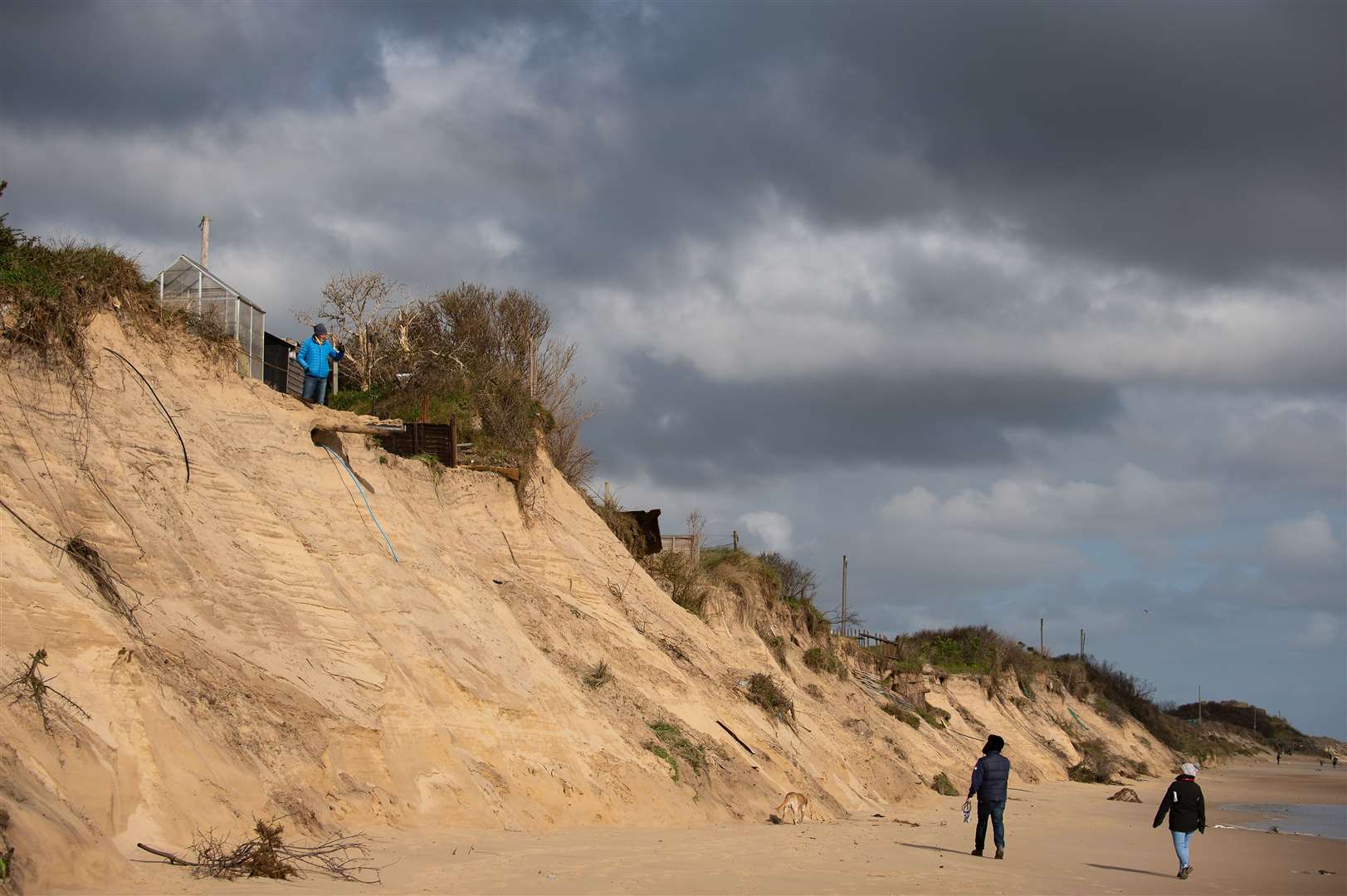 Mr Martin’s home is close to the cliff edge (Joe Giddens/PA)