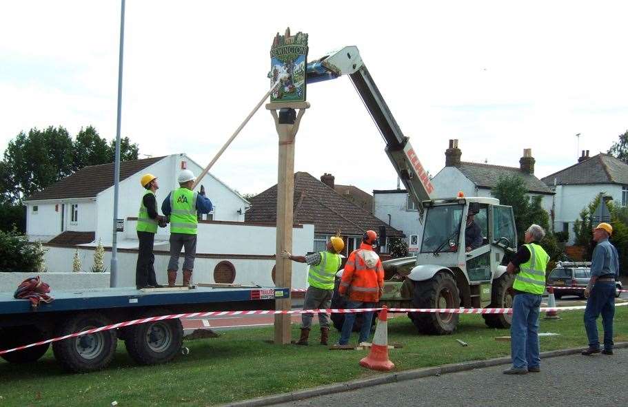 The sign was first installed on June 20, 2009 in honour of Paul Huxtable. Picture: Graham Dudley