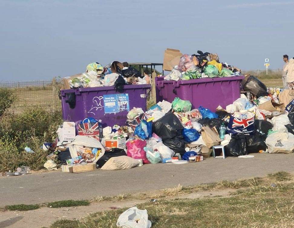 Huge mounds of rubbish at Botany Bay in Broadstairs. Picture: Lauren Woodward