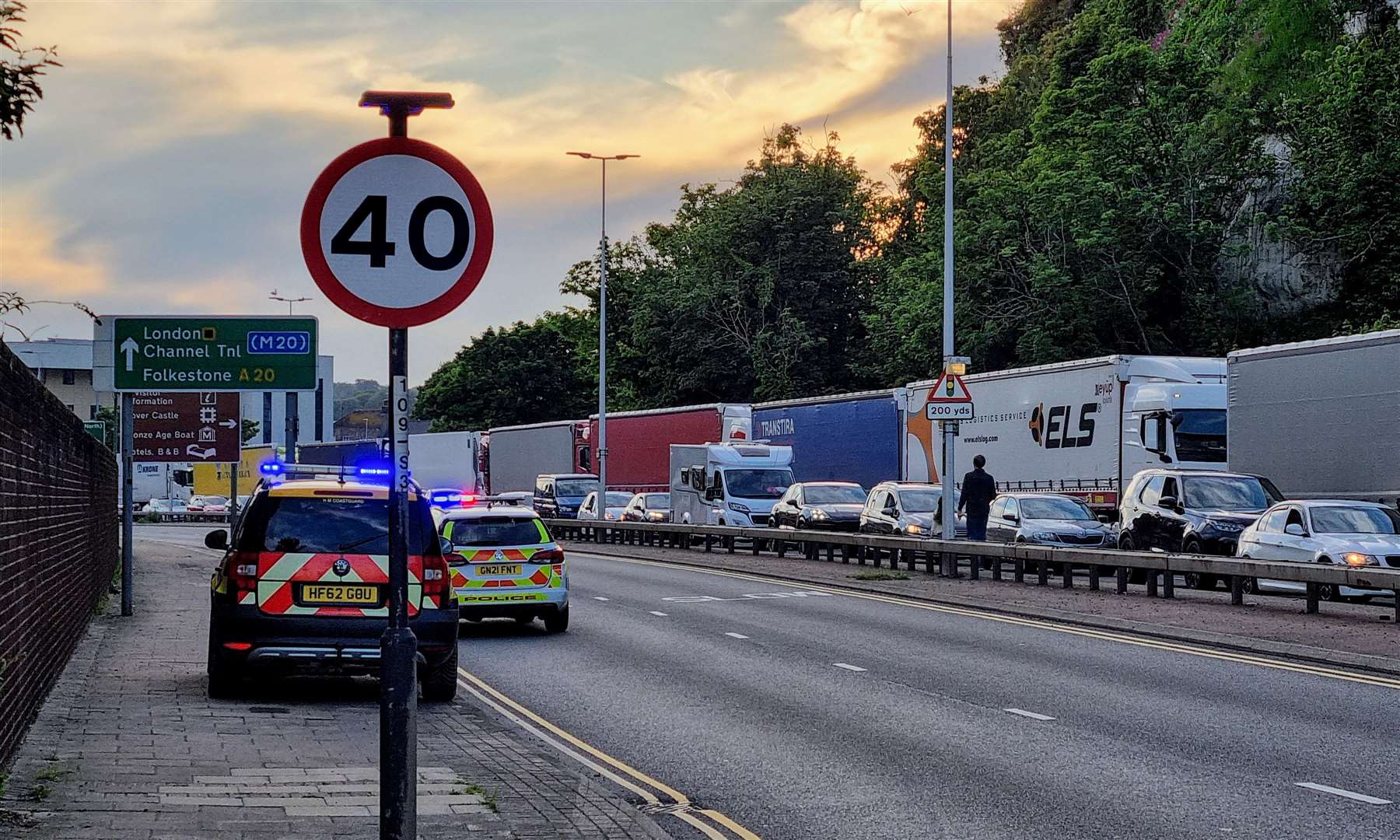 Queues at the Port of Dover can lead to gridlock around the town. Photo: Paul McMullan.