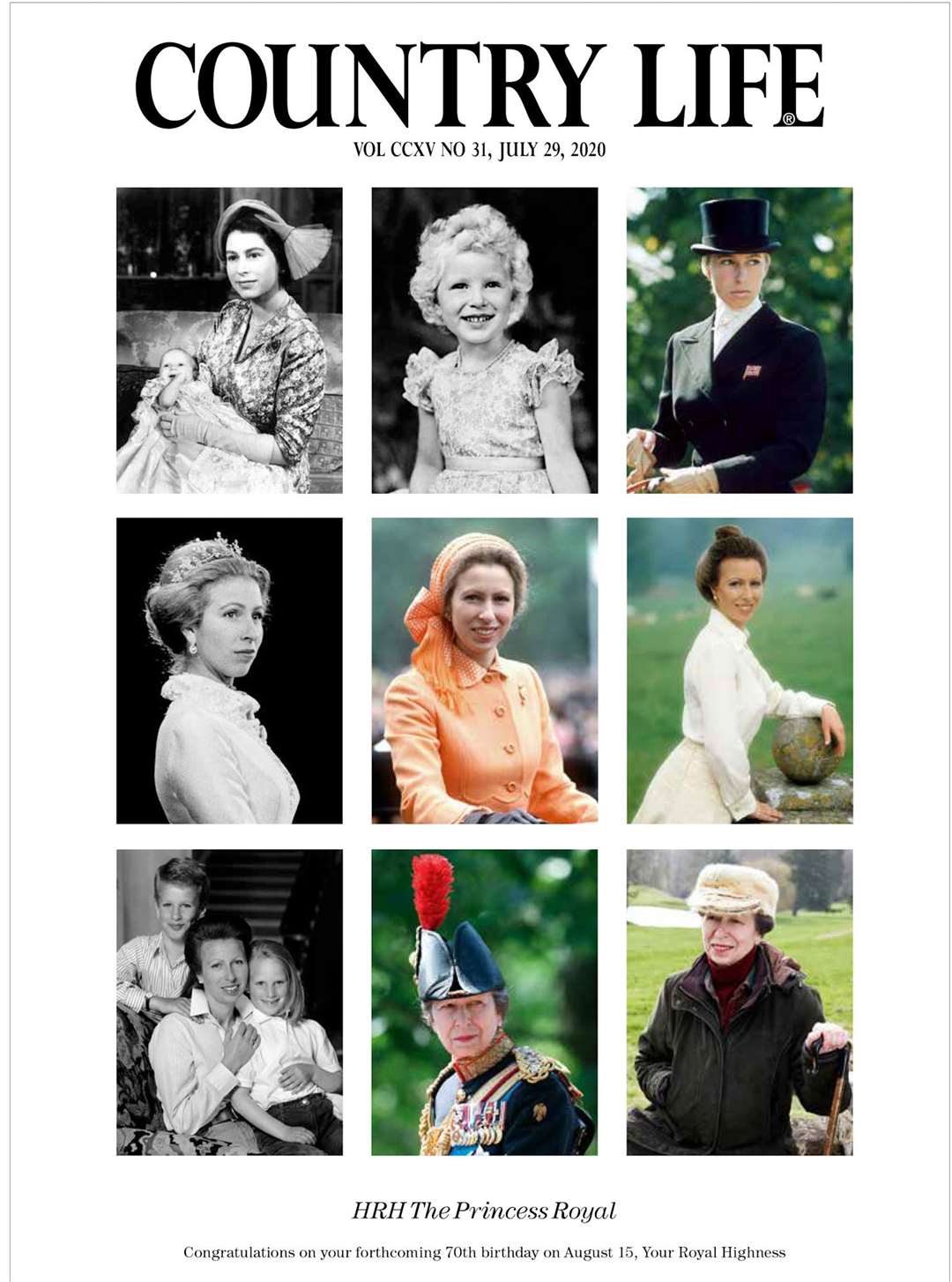 The magazine features a collection of the photographs of Anne that have appeared in the publication over the years (Country Life/PA)