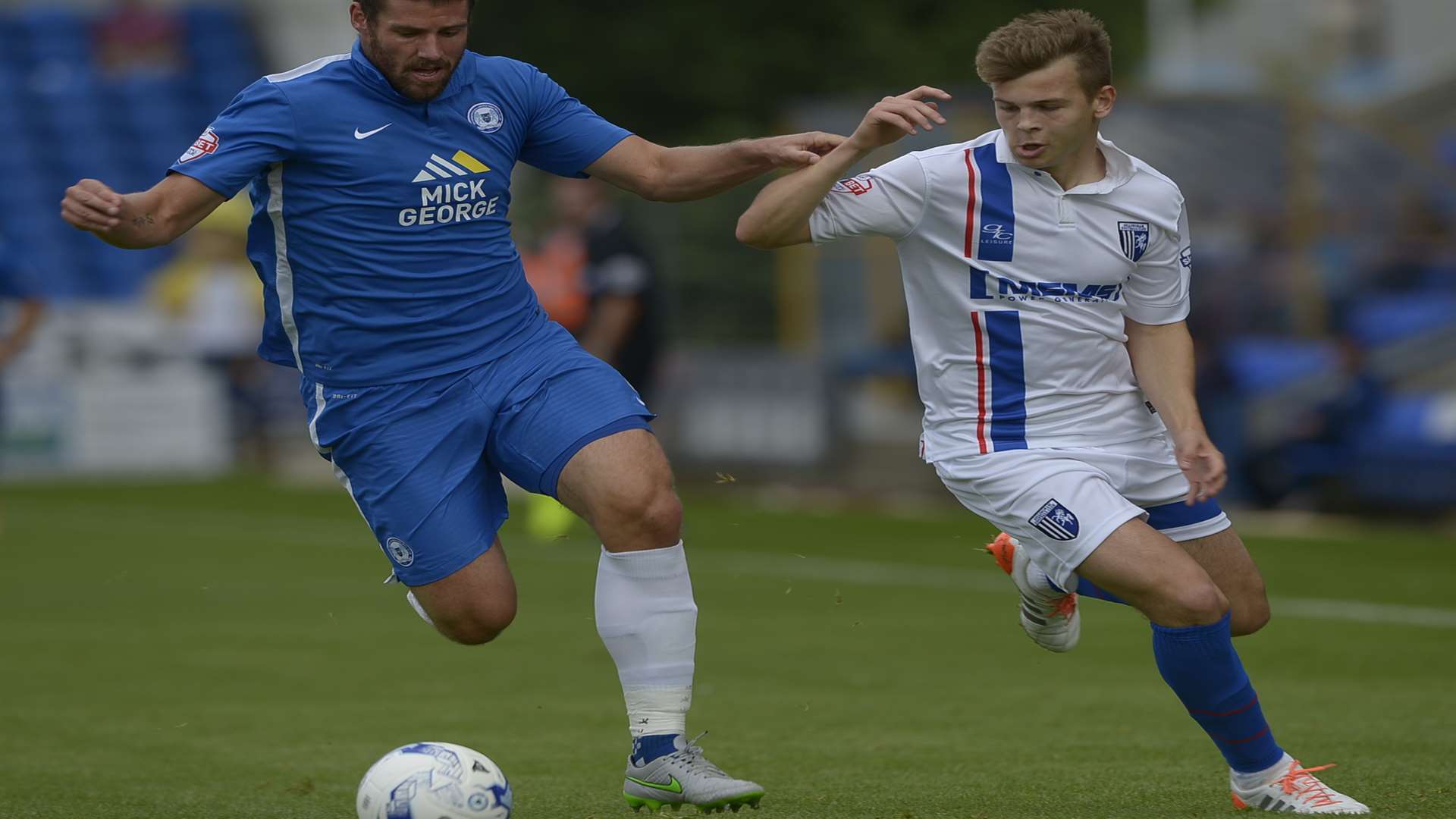 Jake Hessenthaler in action against Peterborough Picture: Barry Goodwin