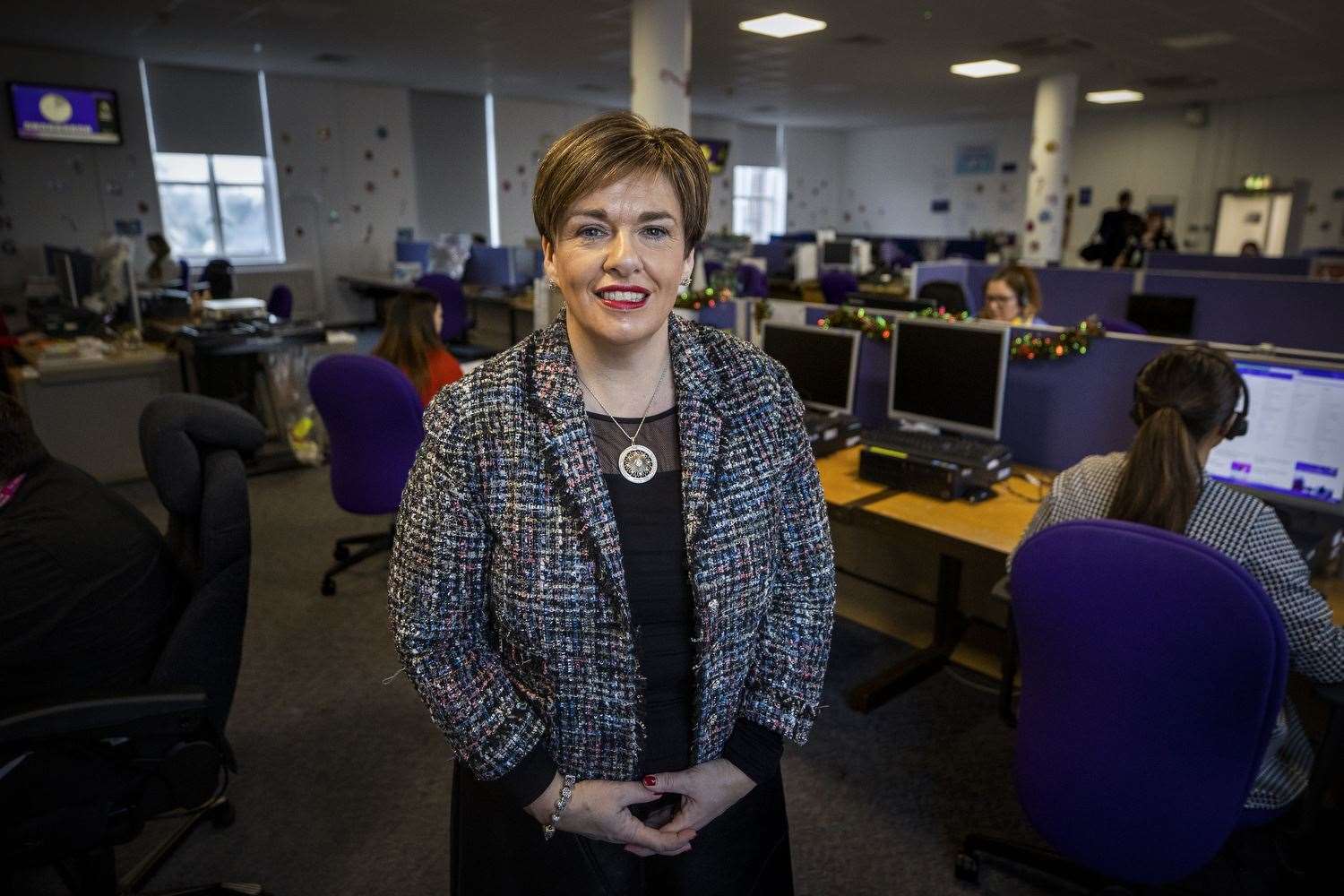 Cheryl Stewart, manager of BT’s 999 call centre in Northern Ireland (Liam McBurney/PA)