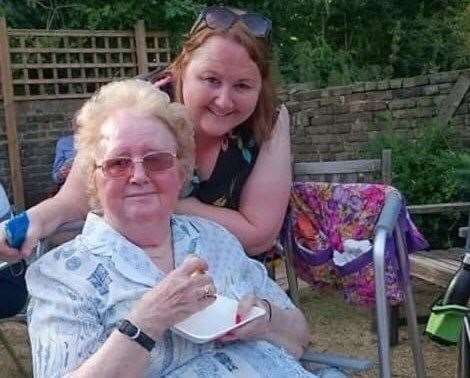 Mrs Faulkner and her daughter, Michele Taylor