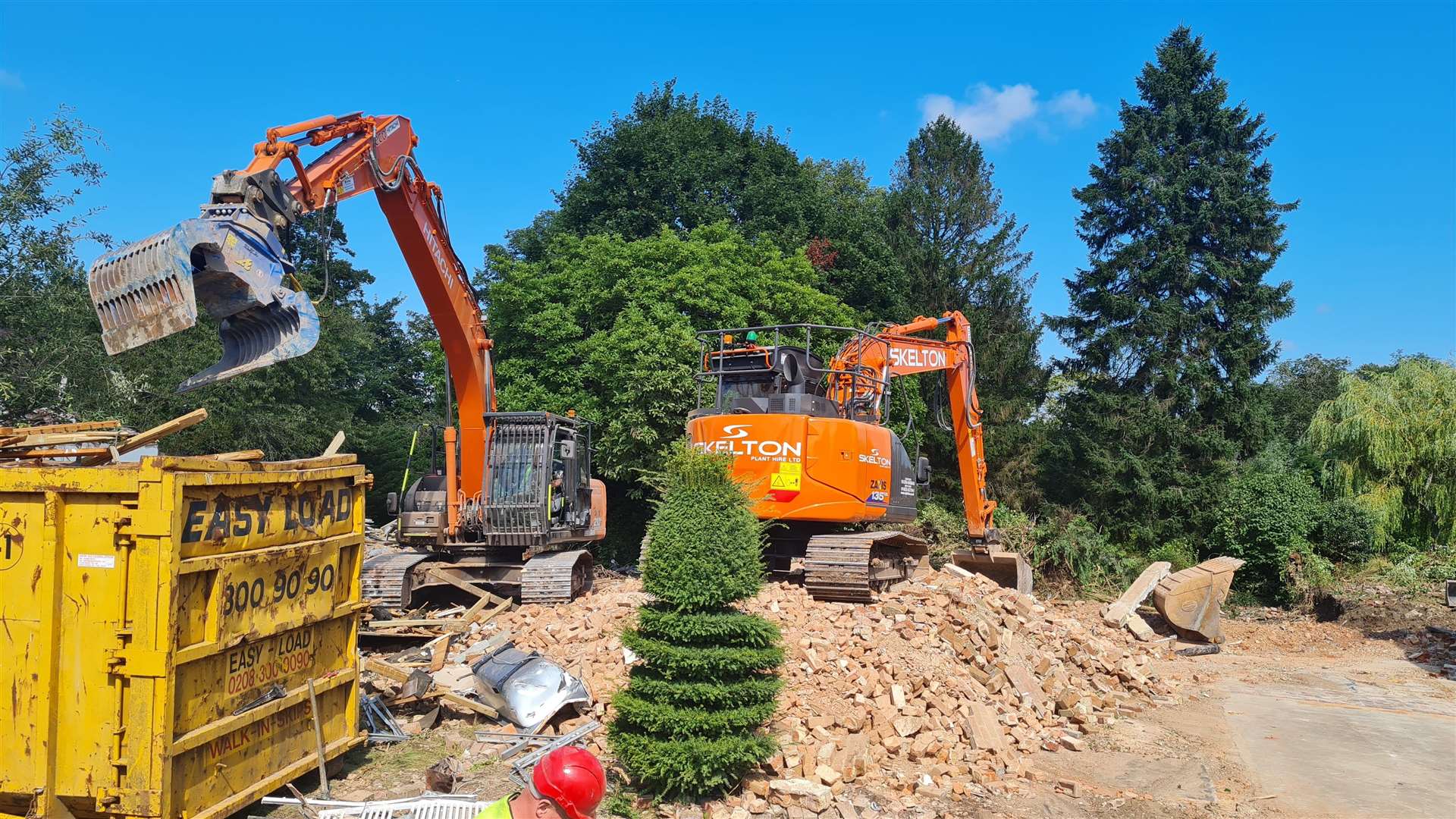 Heavy plant equipment at work this week in New Dover Road