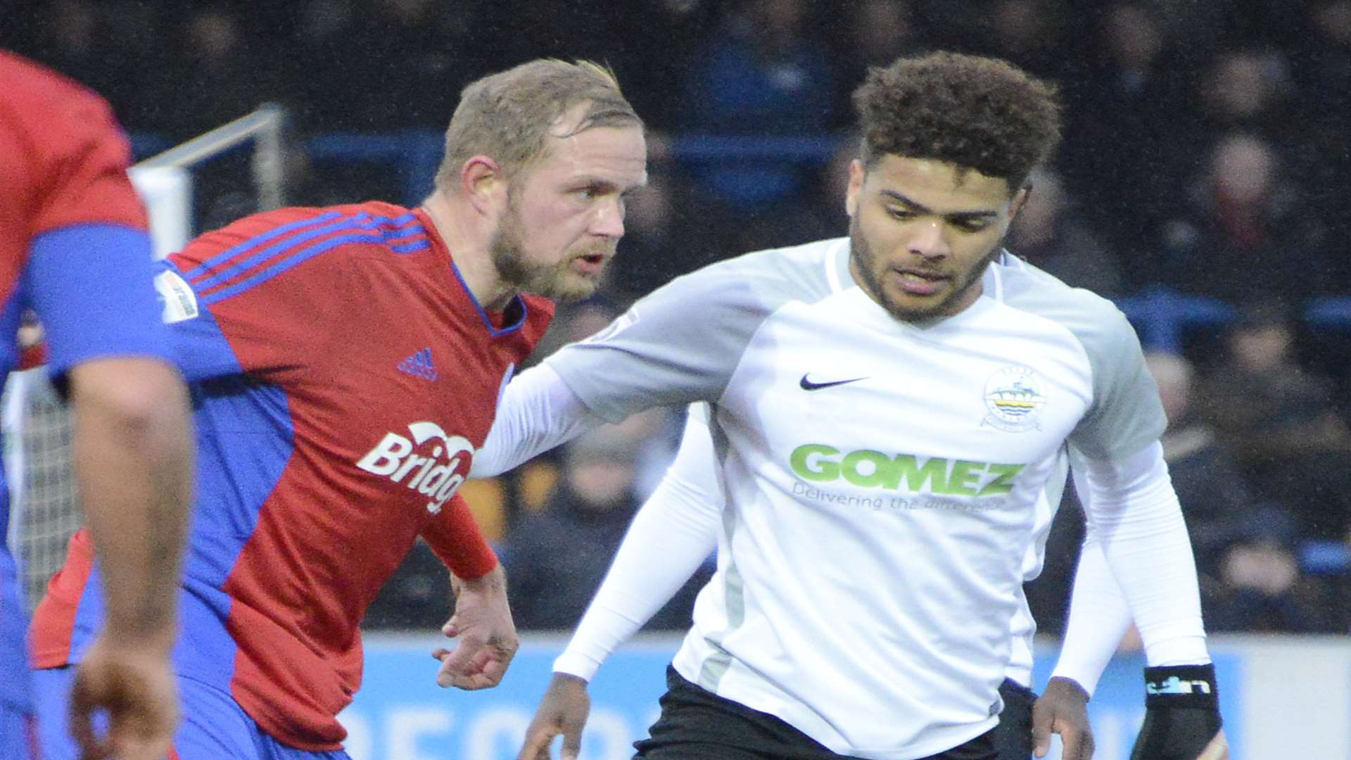 Josh Passley playing for Dover against Aldershot. Picture: Paul Amos.