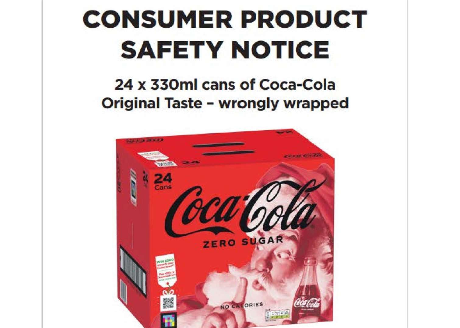 Recall notices are being displayed in shops. Image: FSA.