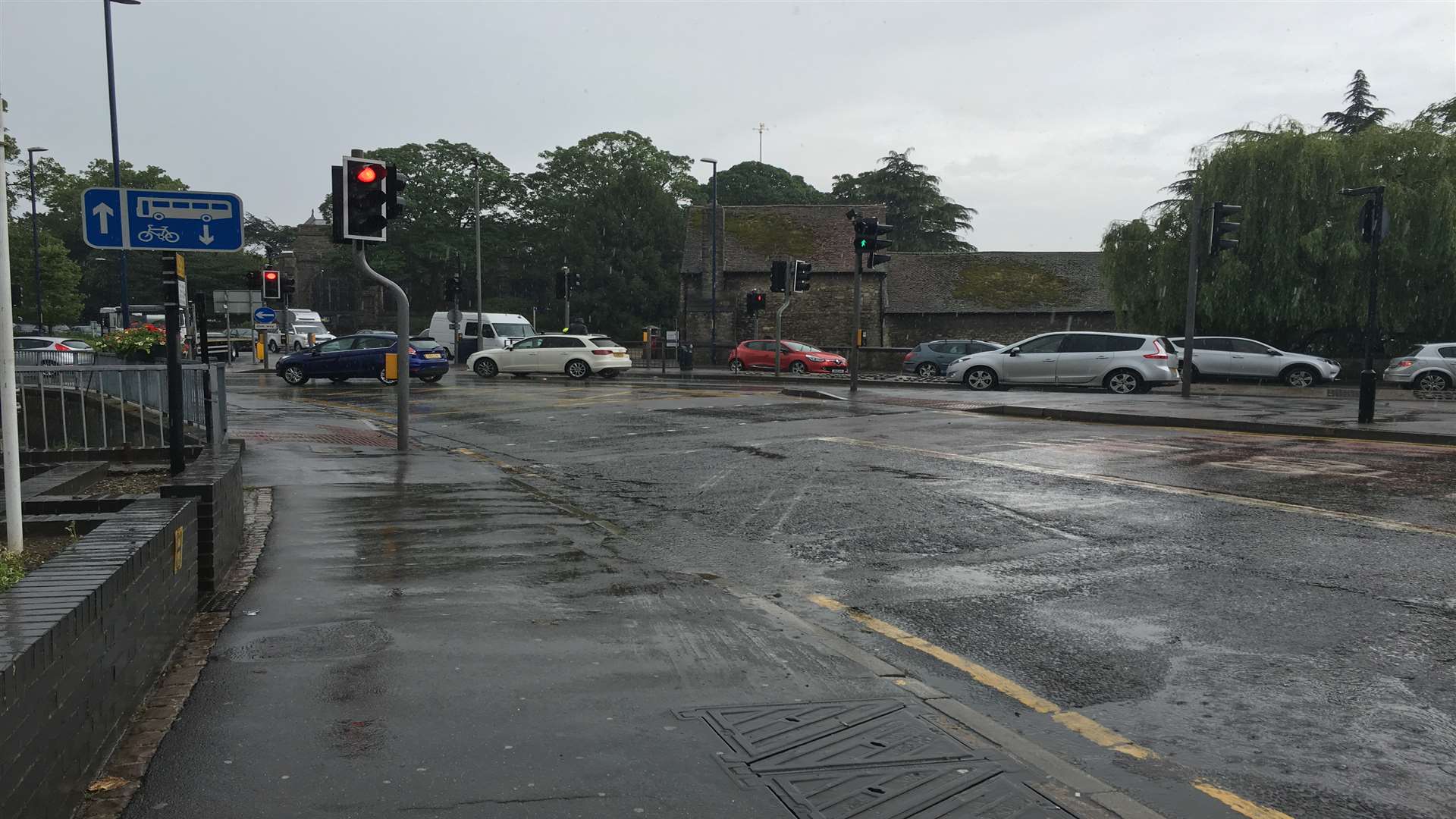 There have been downpours in Mill Street, Maidstone