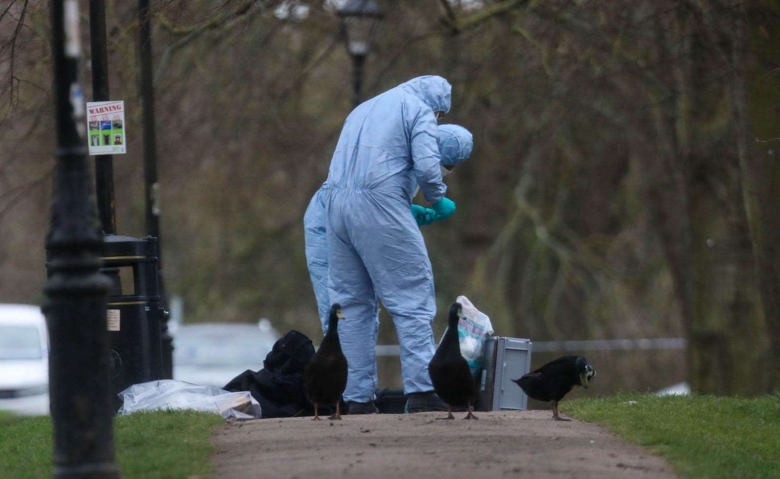 Forensics officers in Sandwich Picture: UKNIP